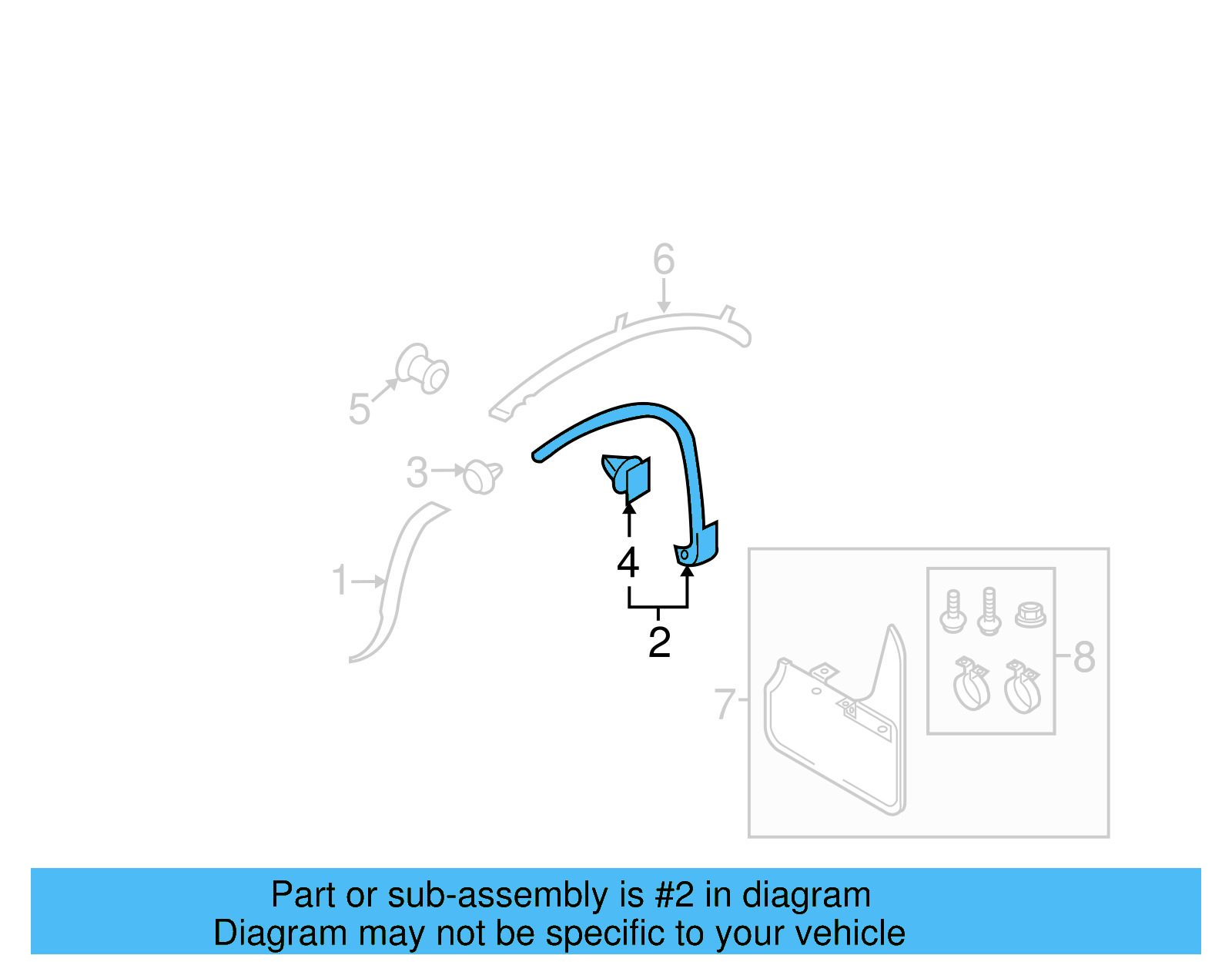 Wheel Opening Molding 5N0-853-717-N-9B9 - View 4