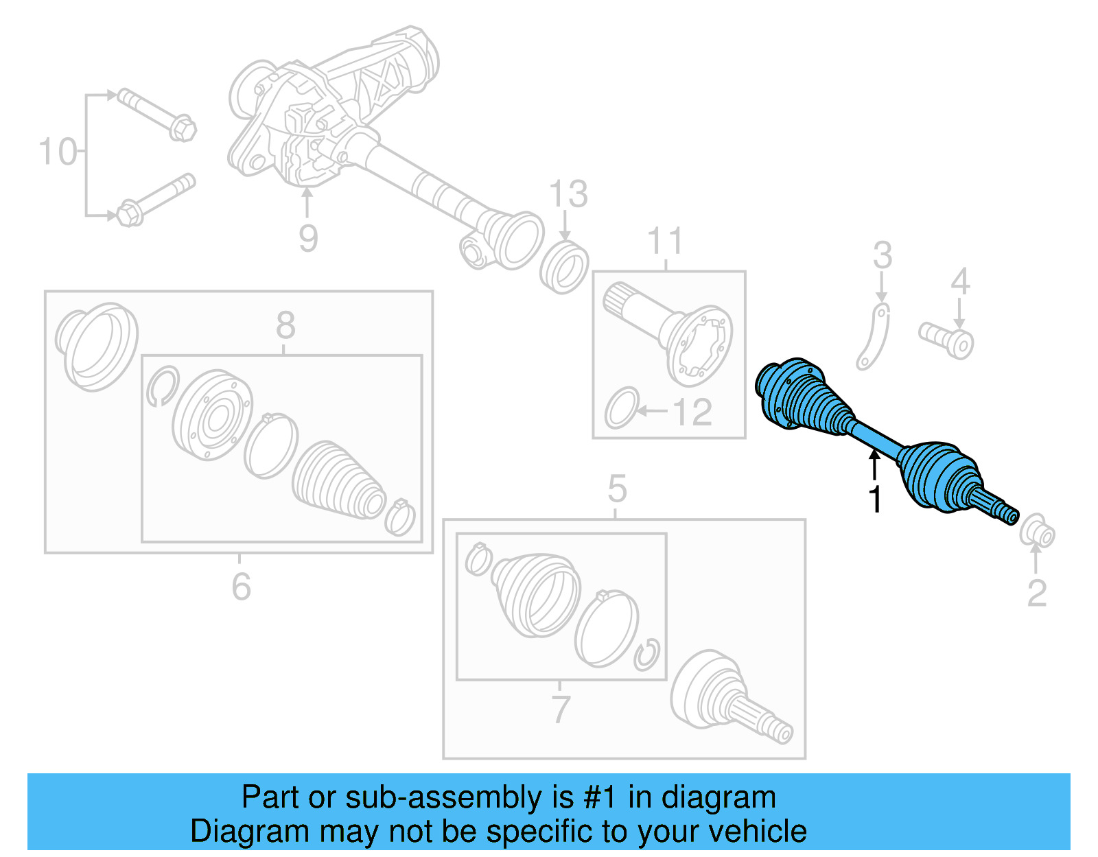 Axle Assembly 7P0-407-271-CX - View 10