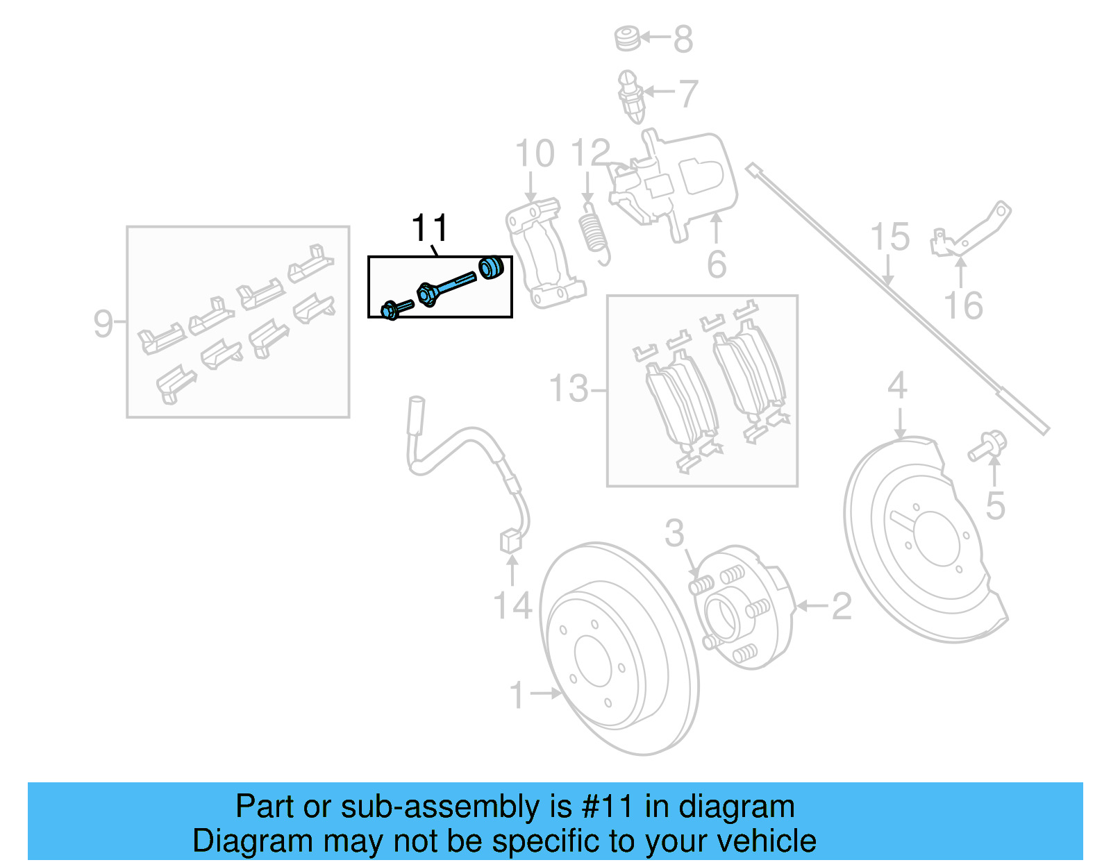 Caliper Mount Pin 7B0-698-219-A - View 5