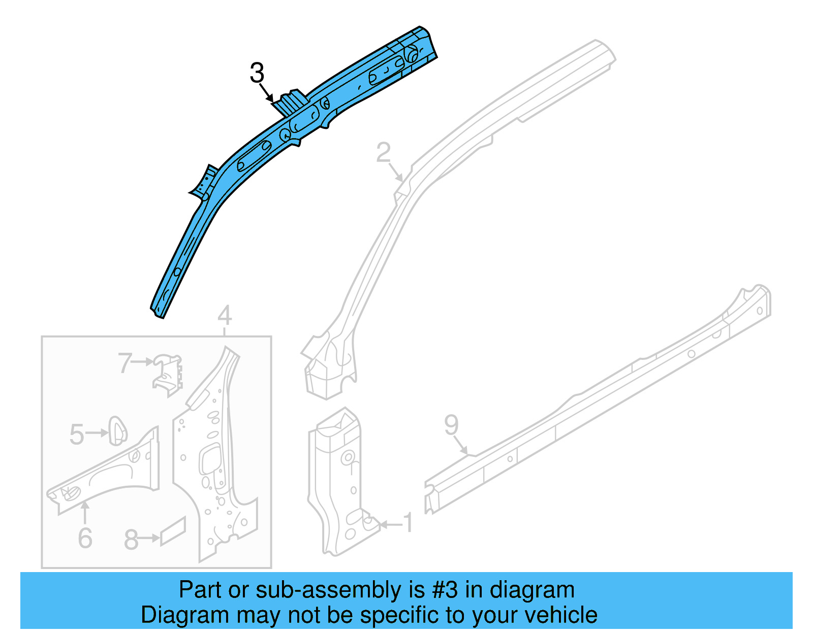 Inner Windshield Pillar 3CN-809-422