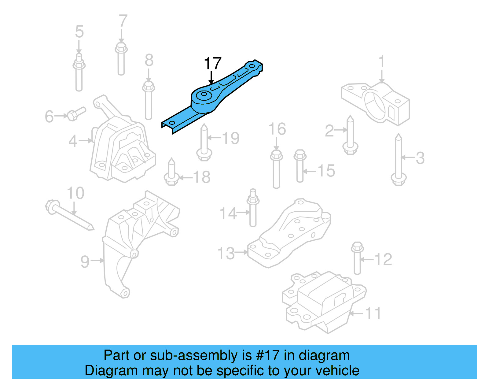 Rear Support 5N0-199-855-E - View 4
