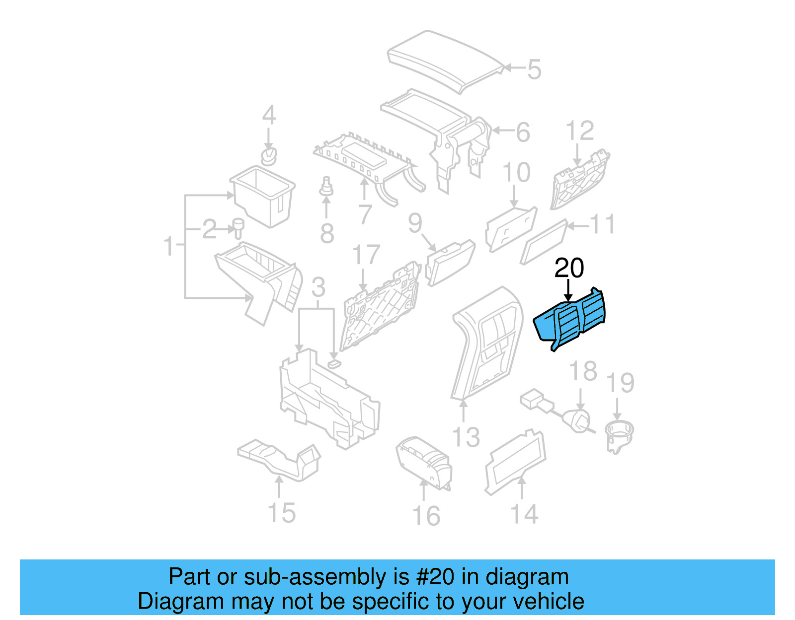 Air Outlet 3C0-819-203-B-1QB - View 13