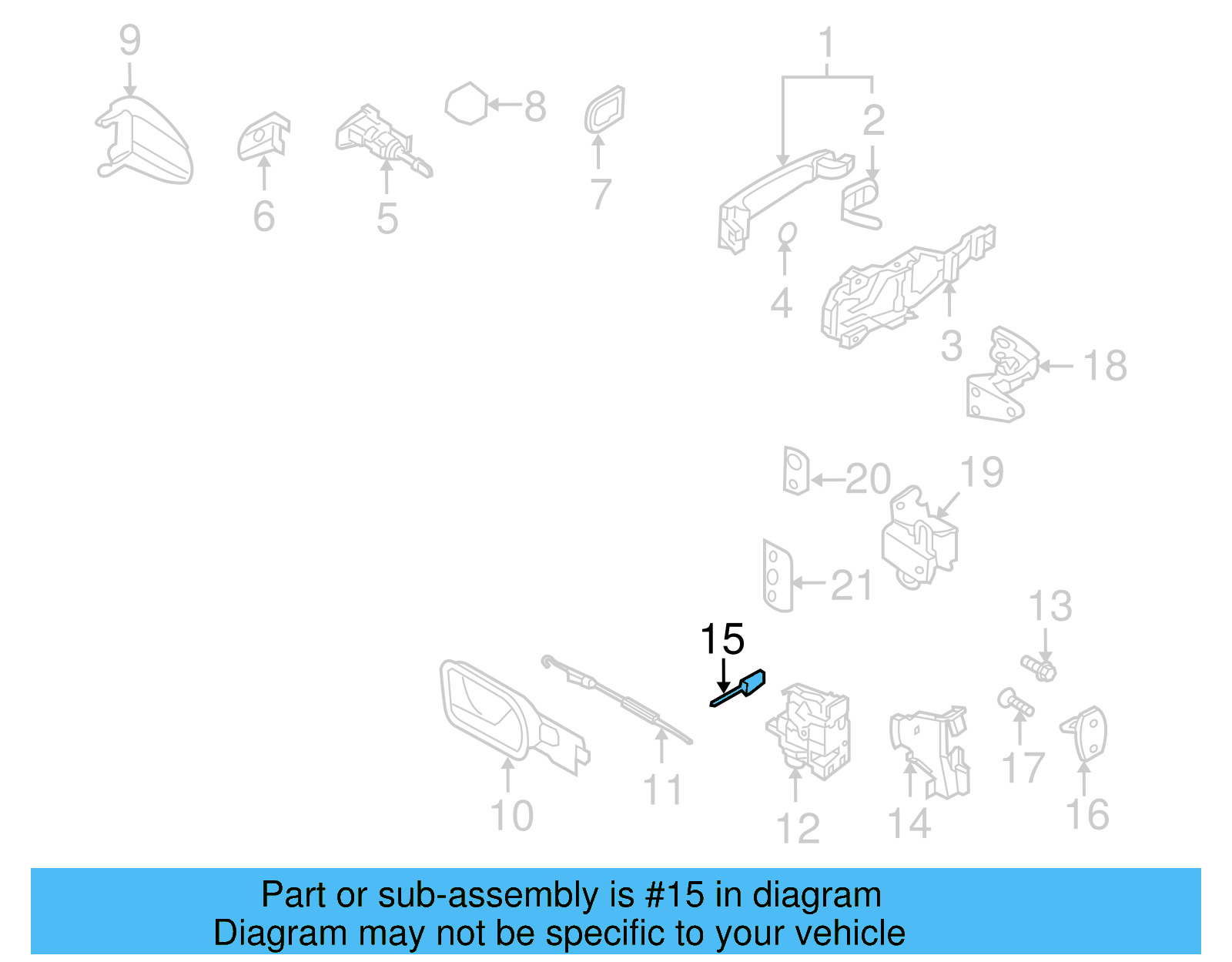 Lock Cable 1K0-837-069 - View 7