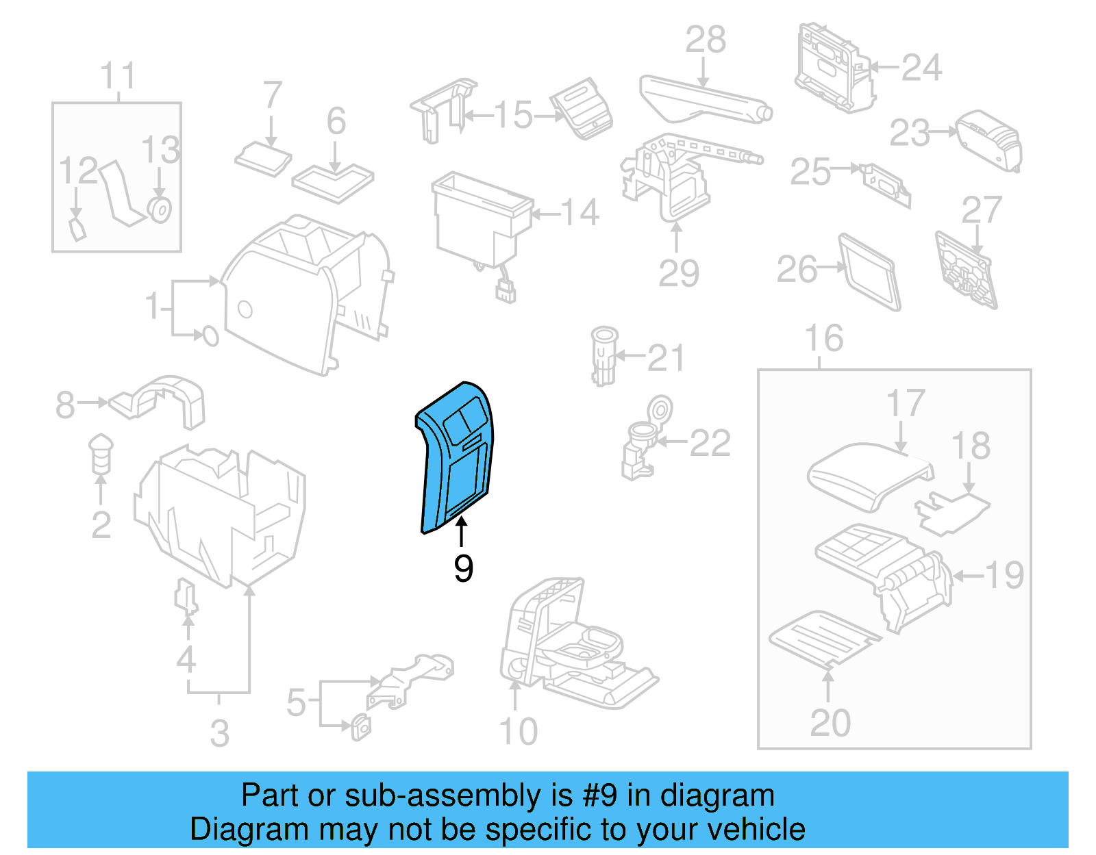 Trim Plate 1K0-863-289-C-3U6 - View 14