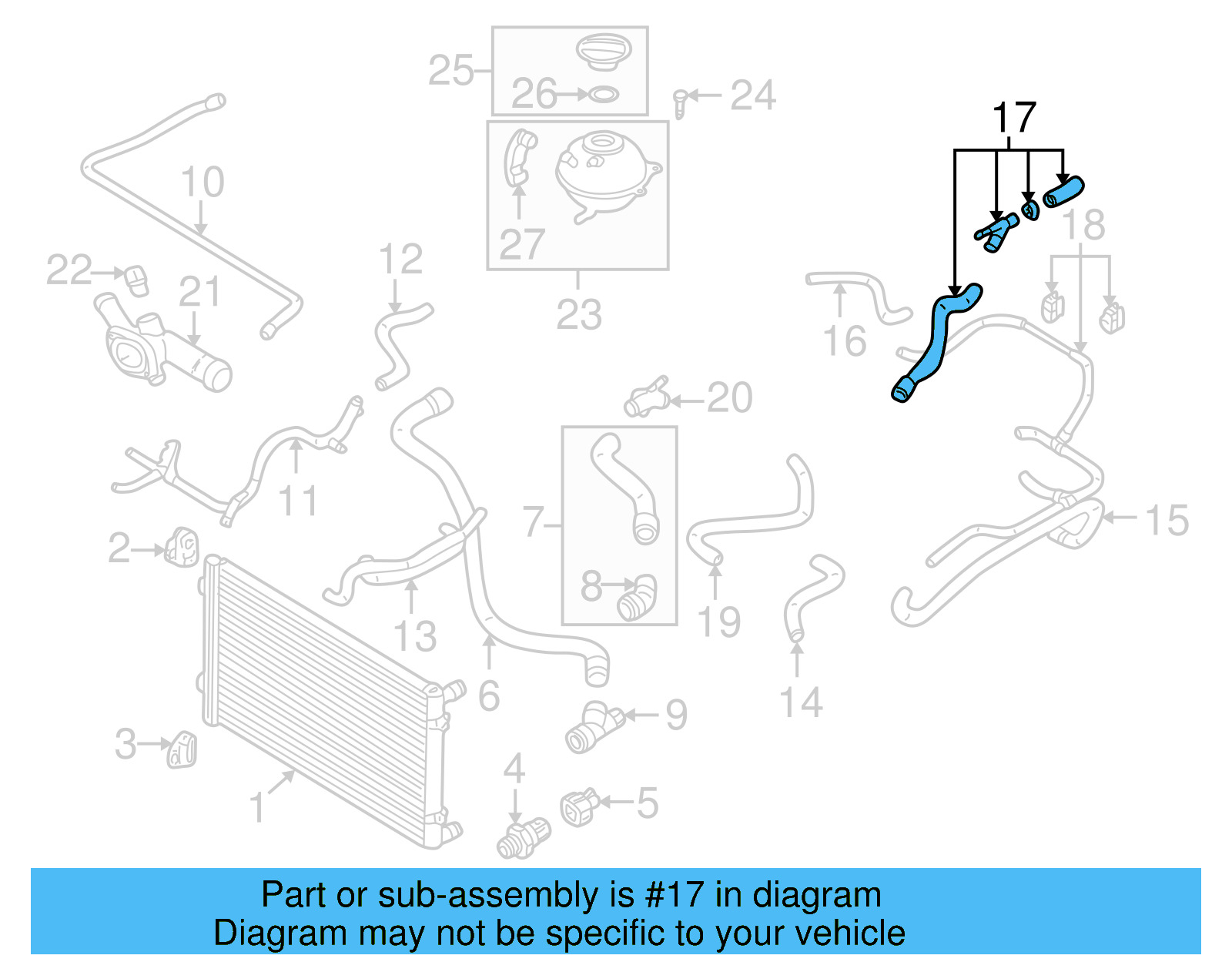HVAC Heater Hose 1J0-122-157-P - View 9