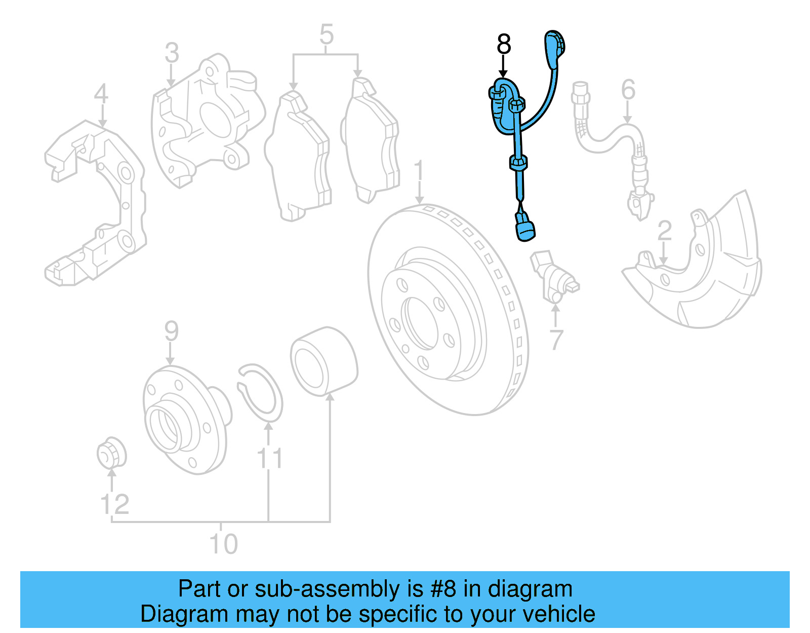 ABS Sensor Wire 8N0-927-903-C - View 5