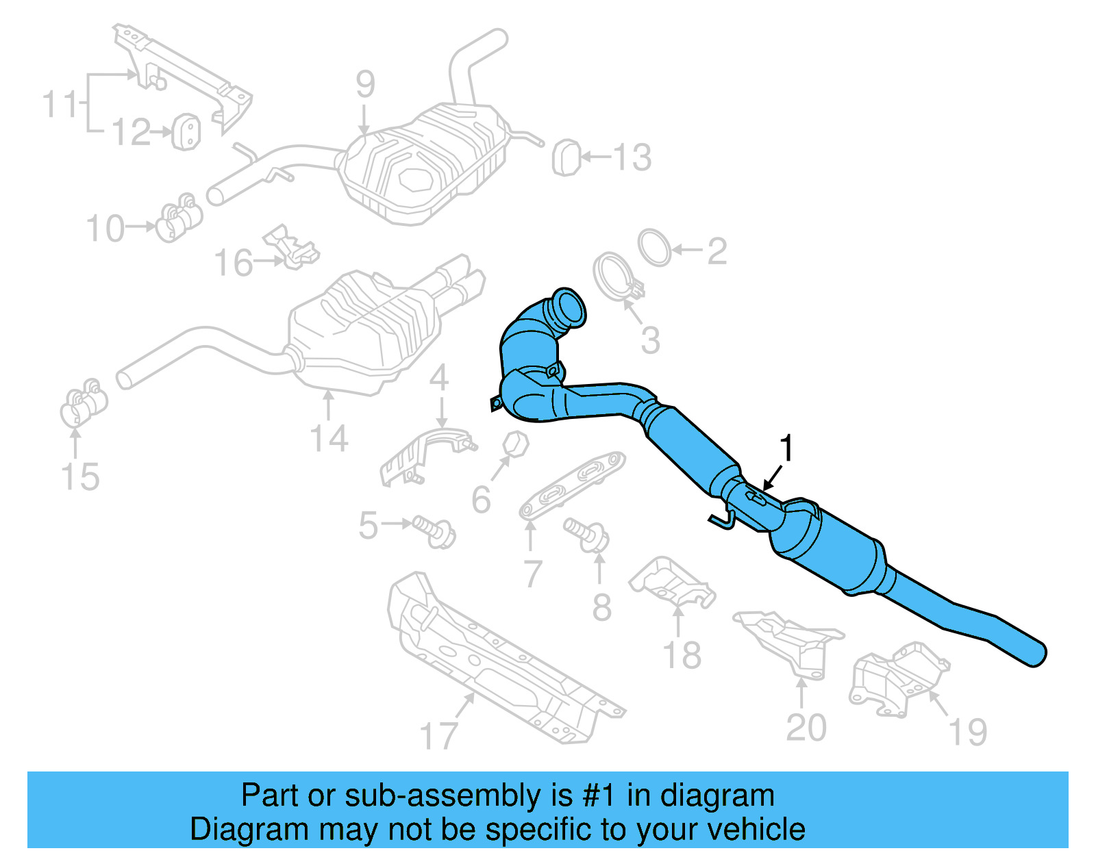 Catalytic Converter 5C0-254-501-F - View 4