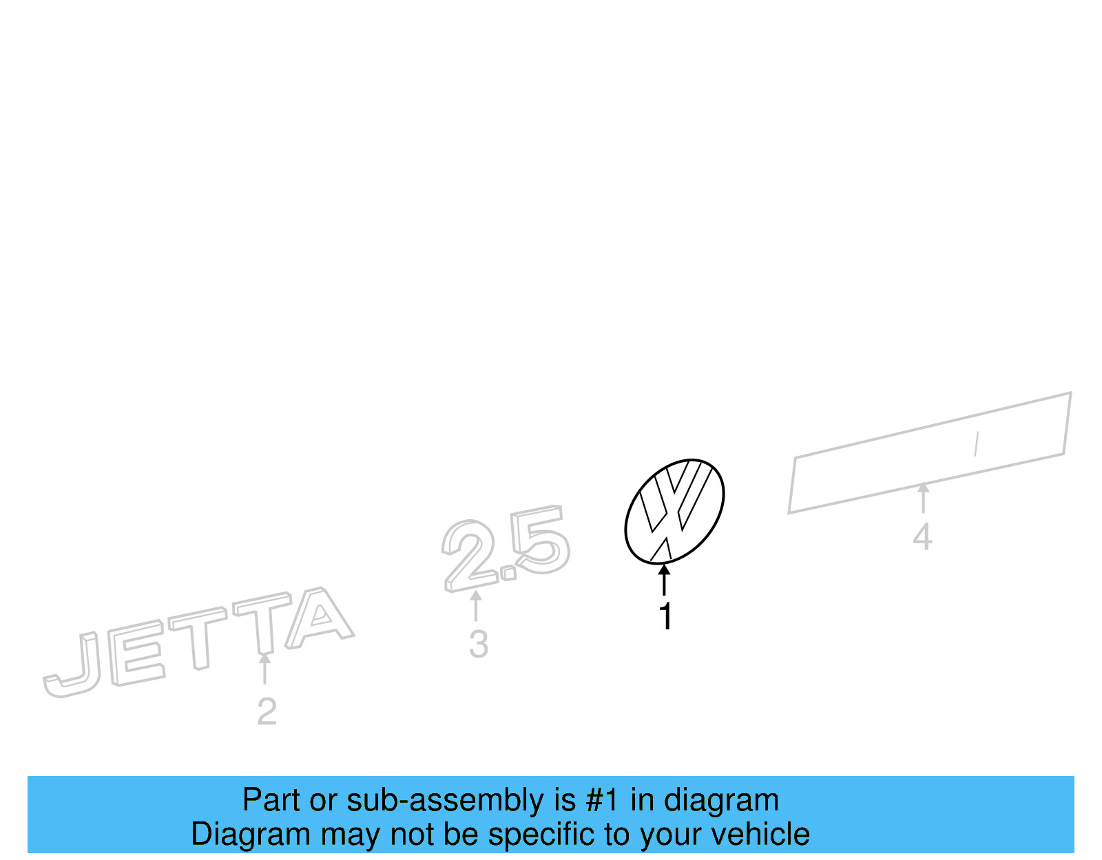 Hatch Emblem 1K9-853-630-ULM - View 4