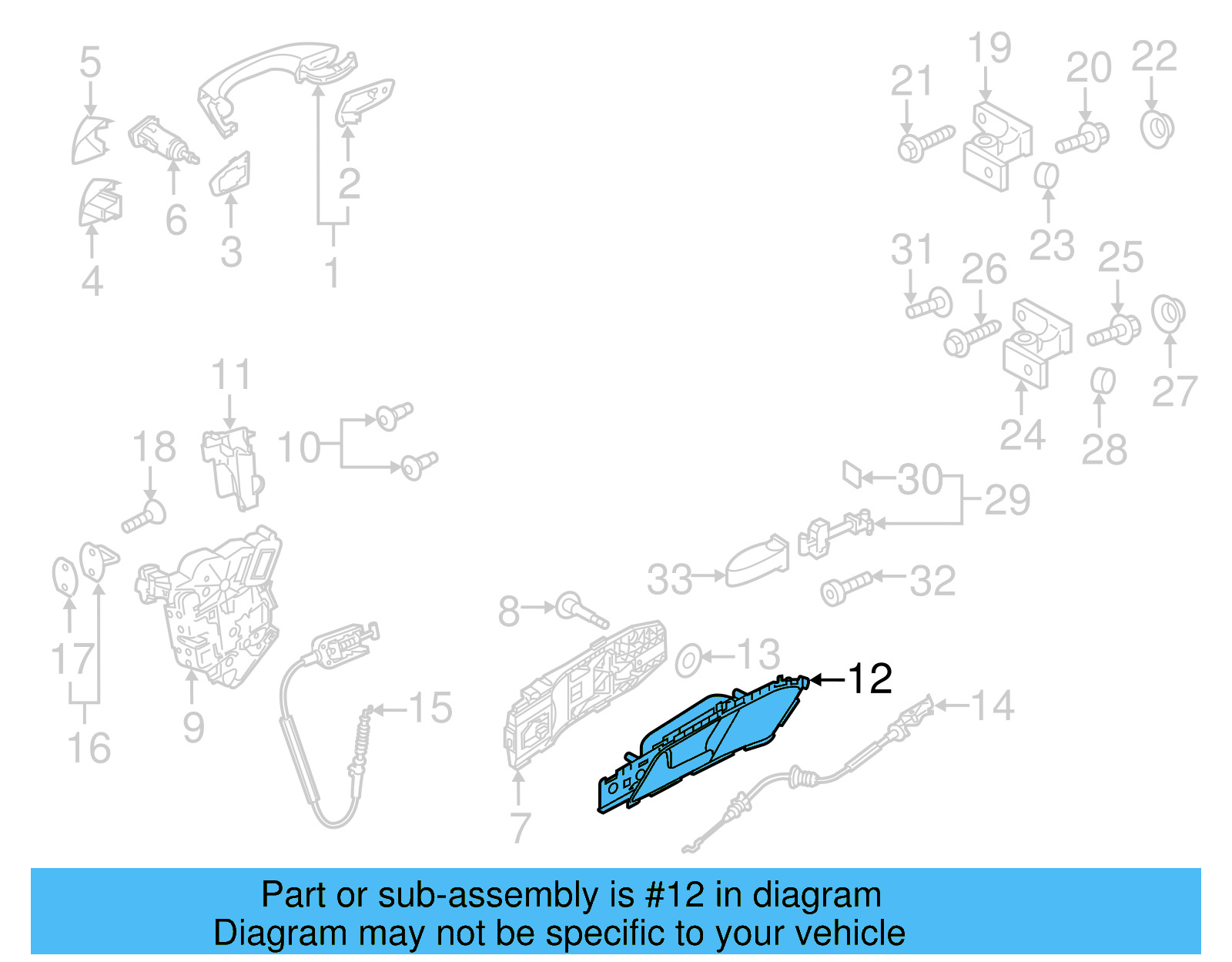 Handle, Inside 5G1-837-114-UBN - View 5