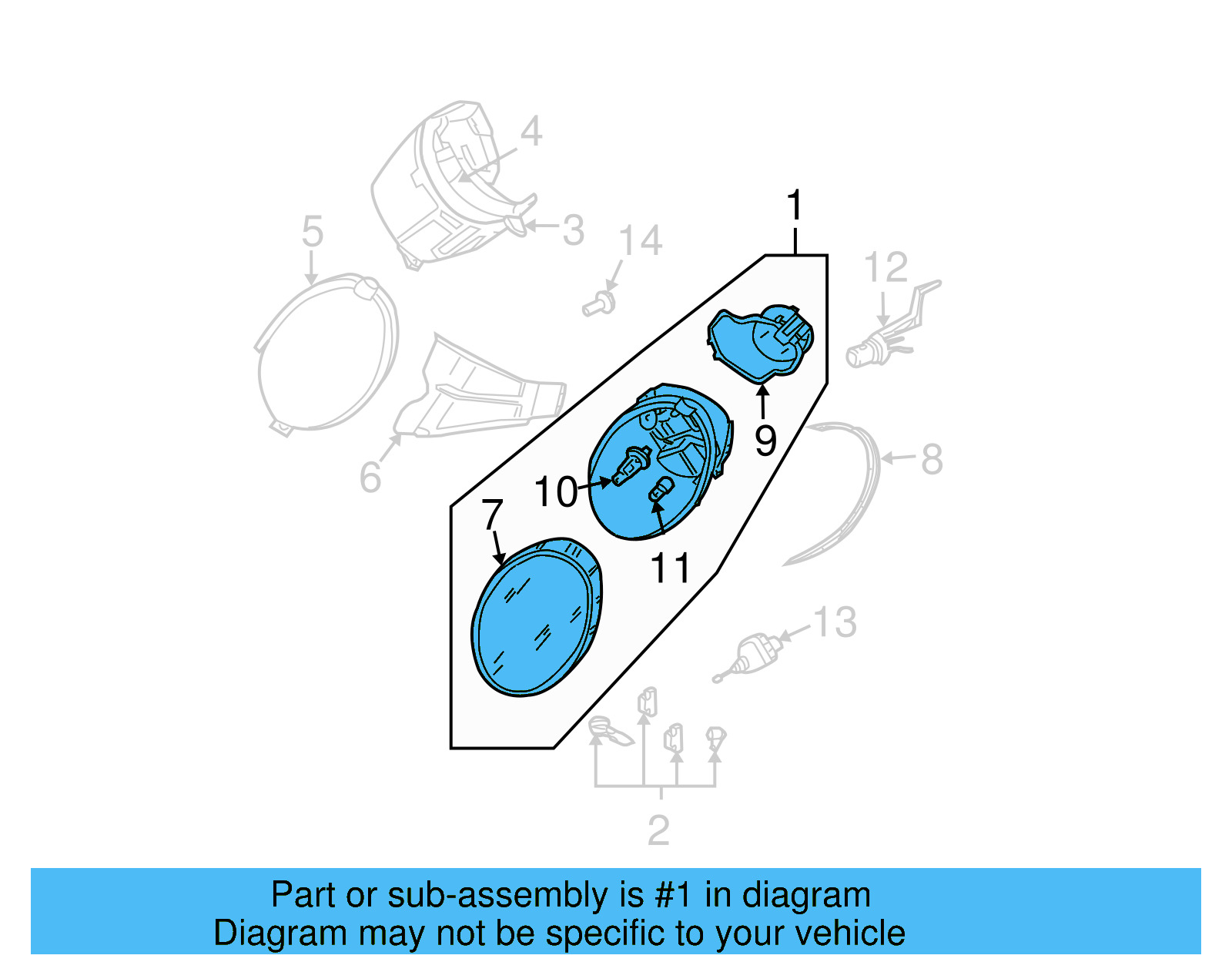 Headlamp Assembly 1C0-941-029-K - View 8