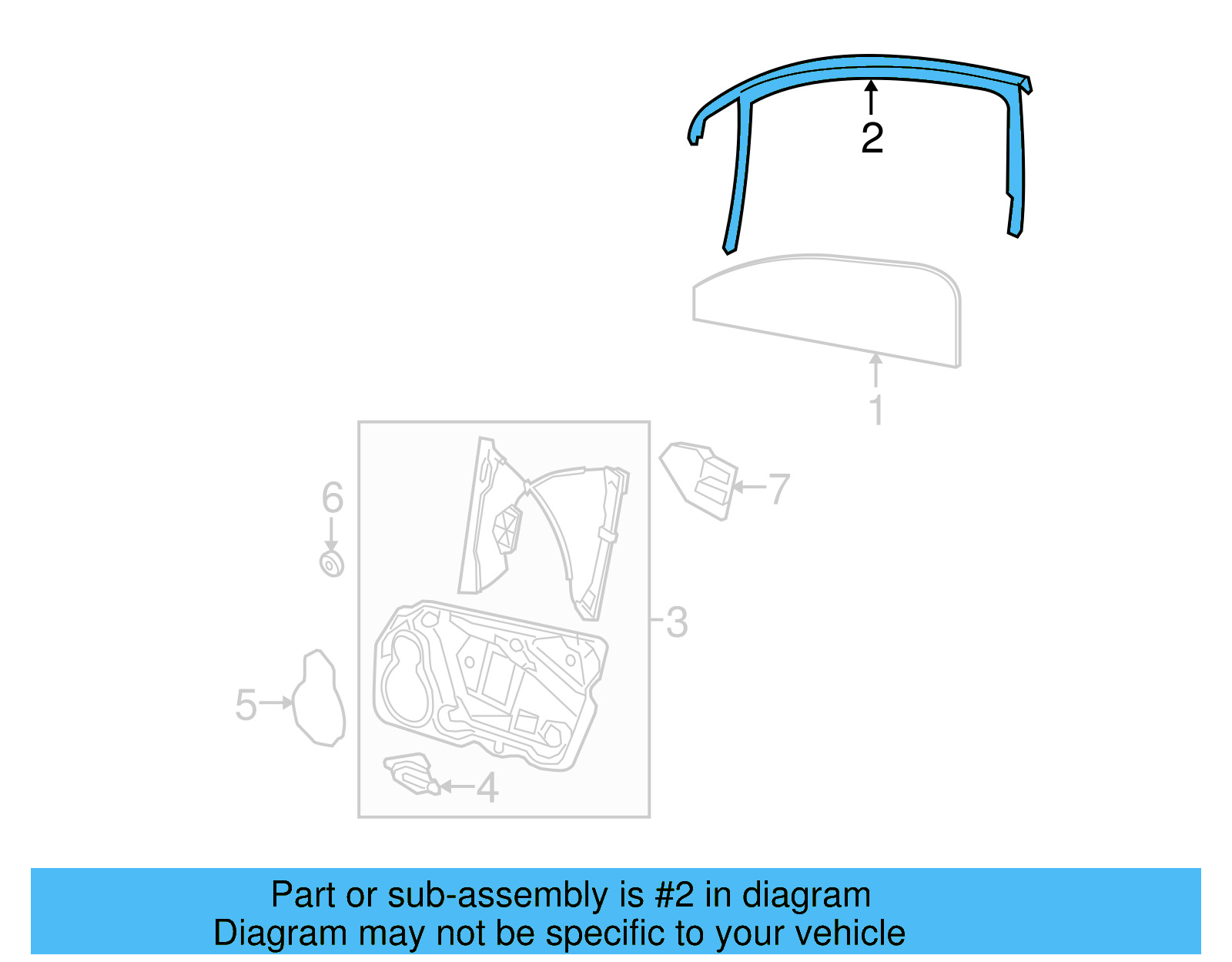 Window Guide 3C4-837-431-F-5AP - View 5