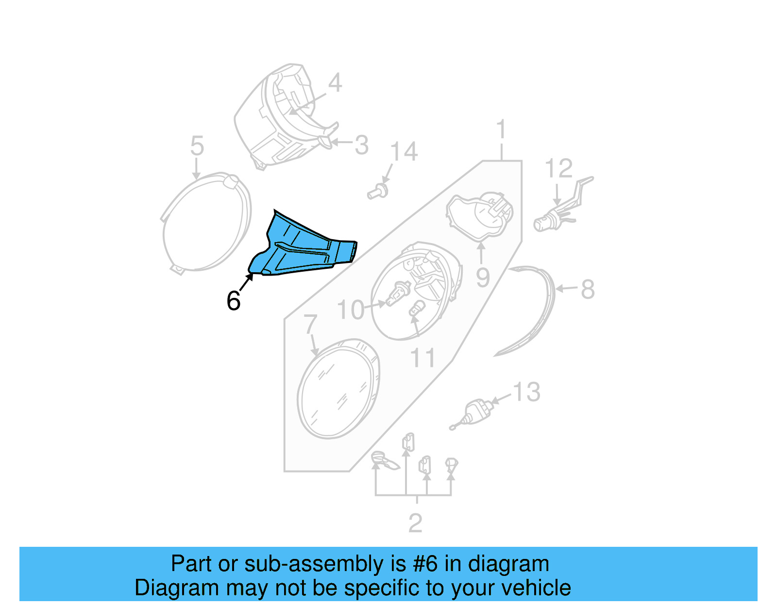 Headlamp Assembly Bracket 1C0-806-522-D - View 13