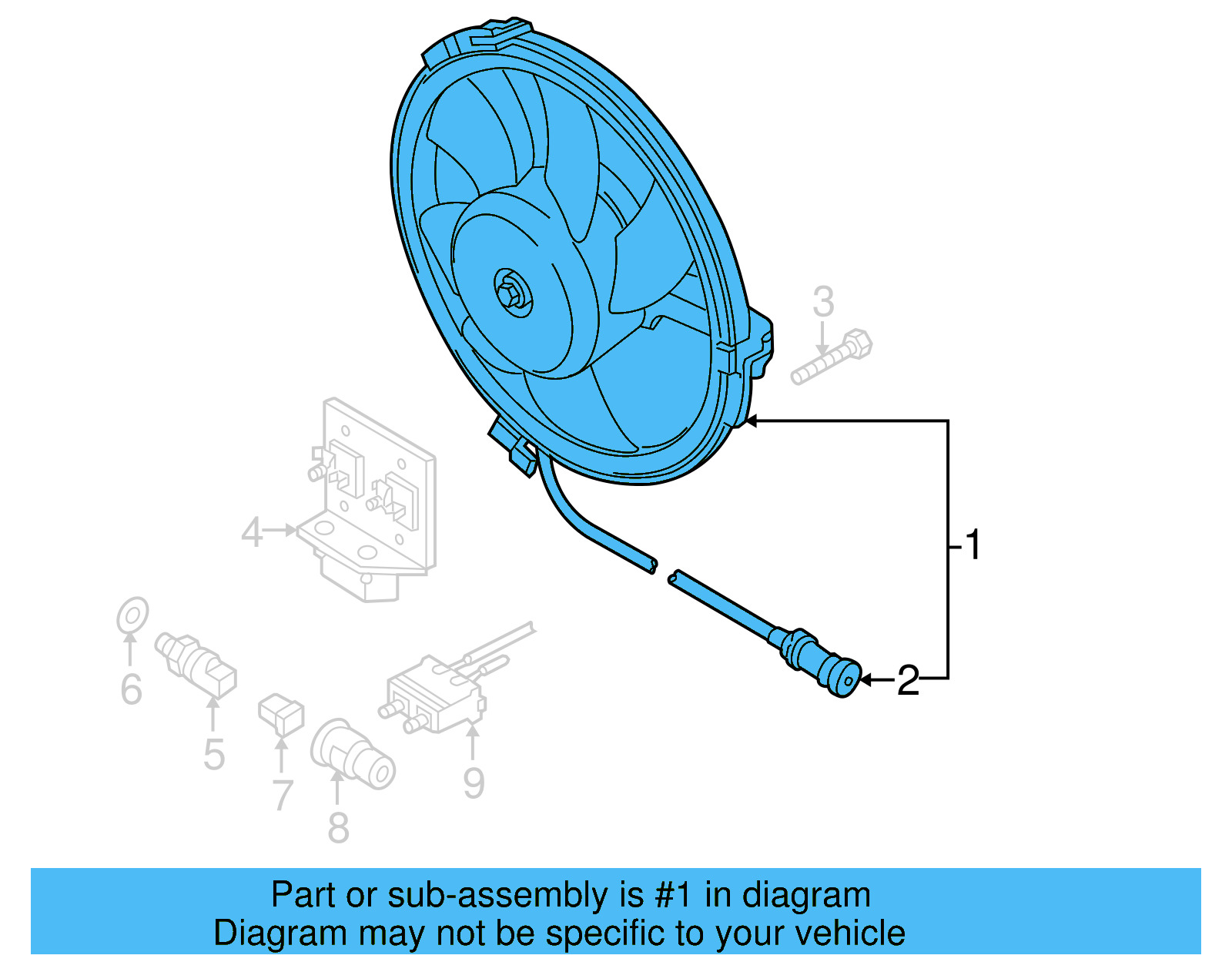 Fan Assembly 8D0-959-455-R - View 4