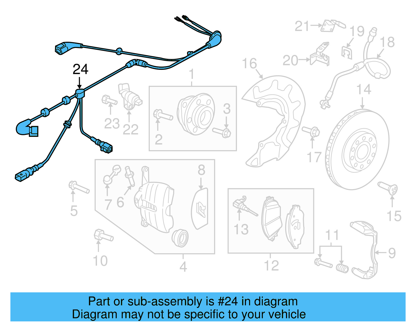 ABS Sensor Wire 5G0-927-903-AM - View 3