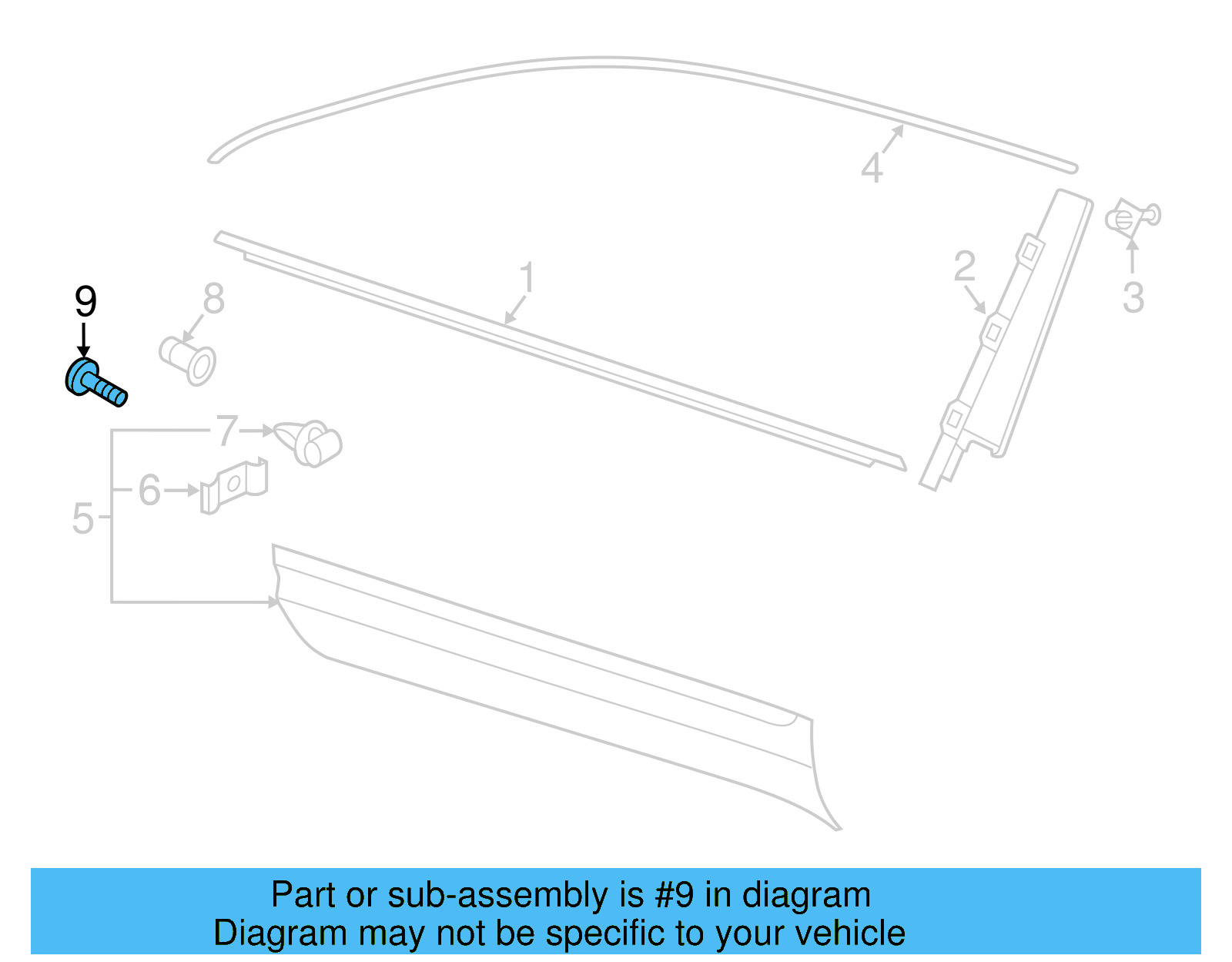 Lower Molding Bolt WHT-005-348 - View 9