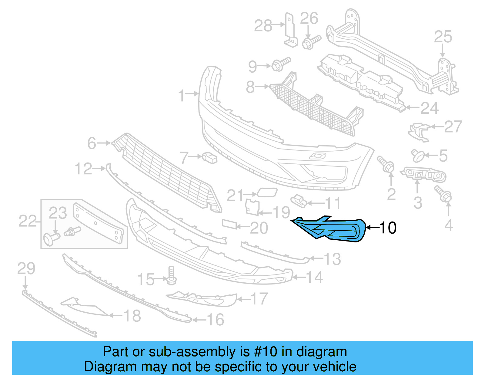 Outer Grille 7P6-853-666-B-9B9 - View 6