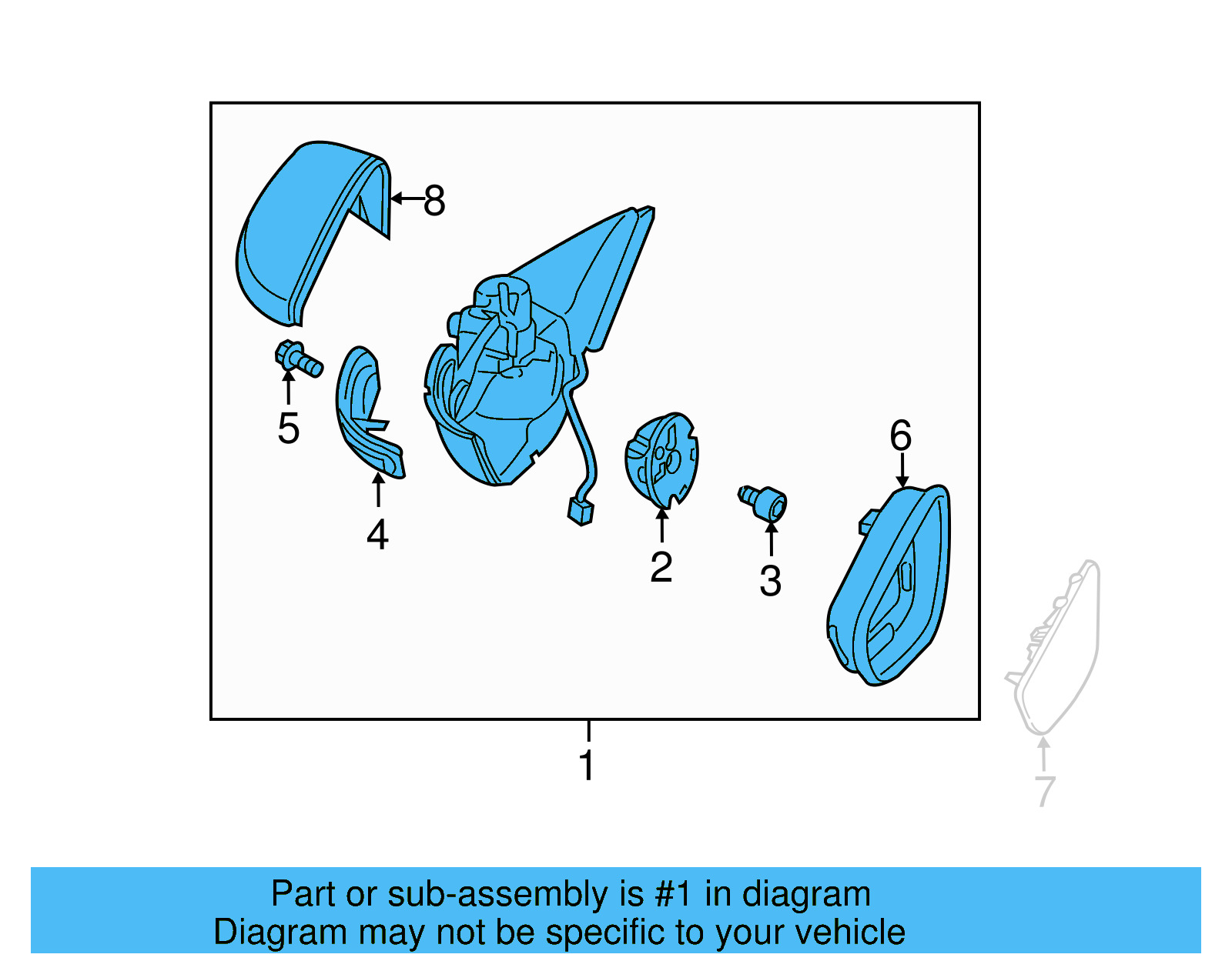 Mirror Housing 5C1-857-508-AC-9B9 - View 5