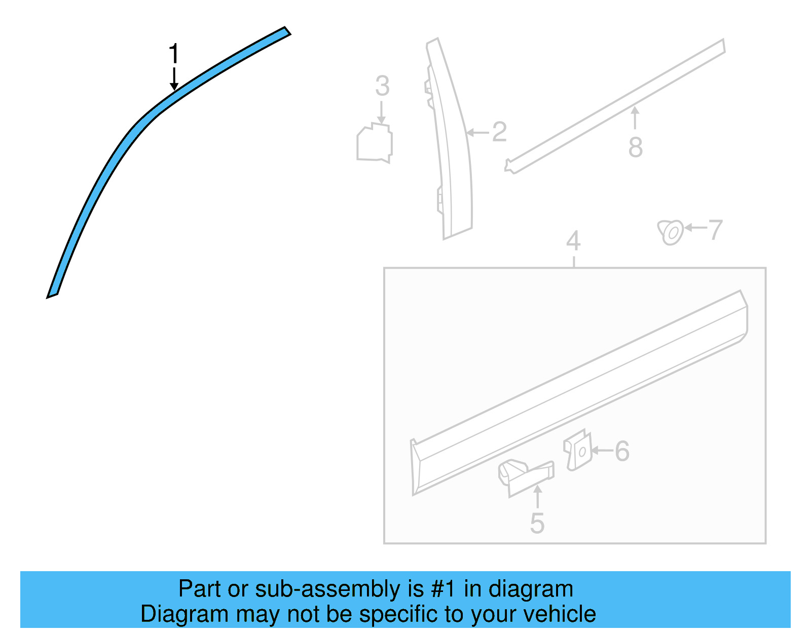 Window Molding 7P0-853-985-7Z7 - View 5