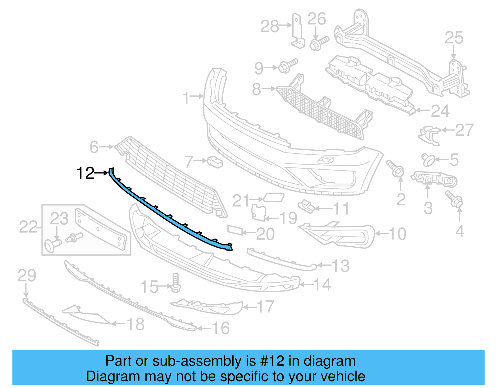 Center Molding 7P6-853-245-2ZZ - View 5
