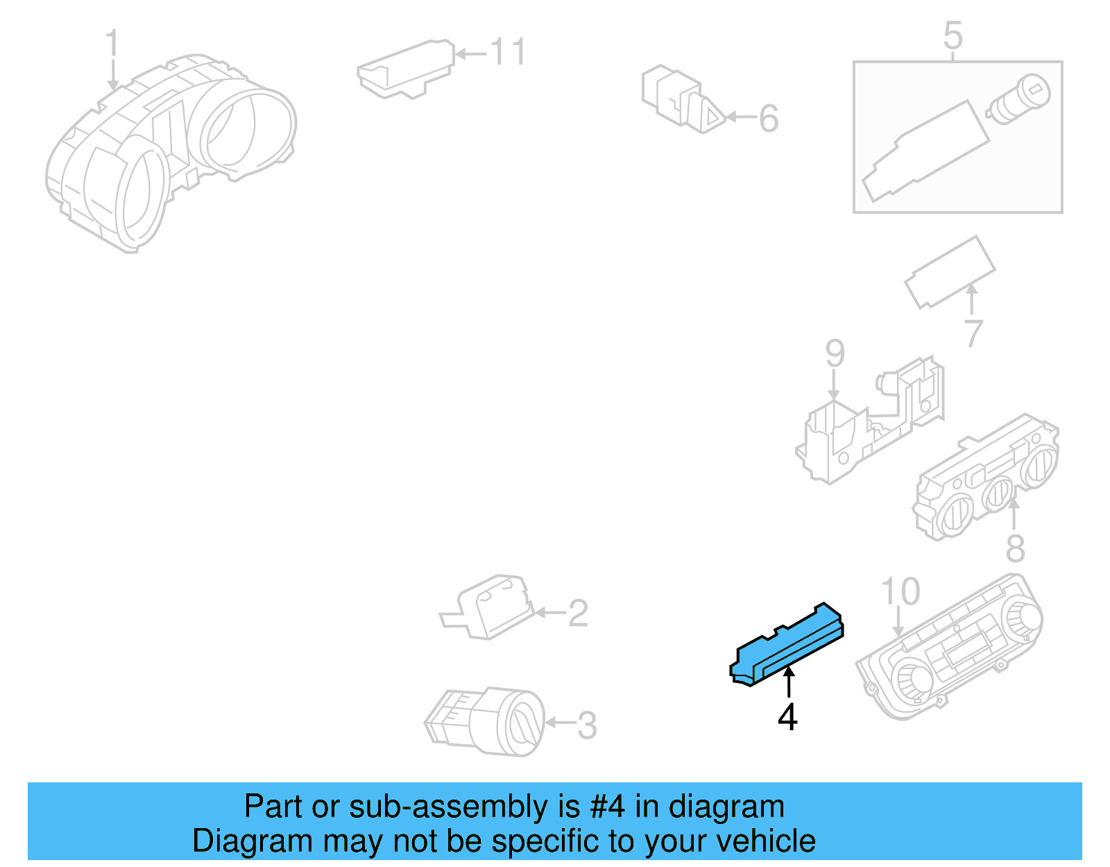 Air Bag Lamp 5C6-919-234-C - View 6