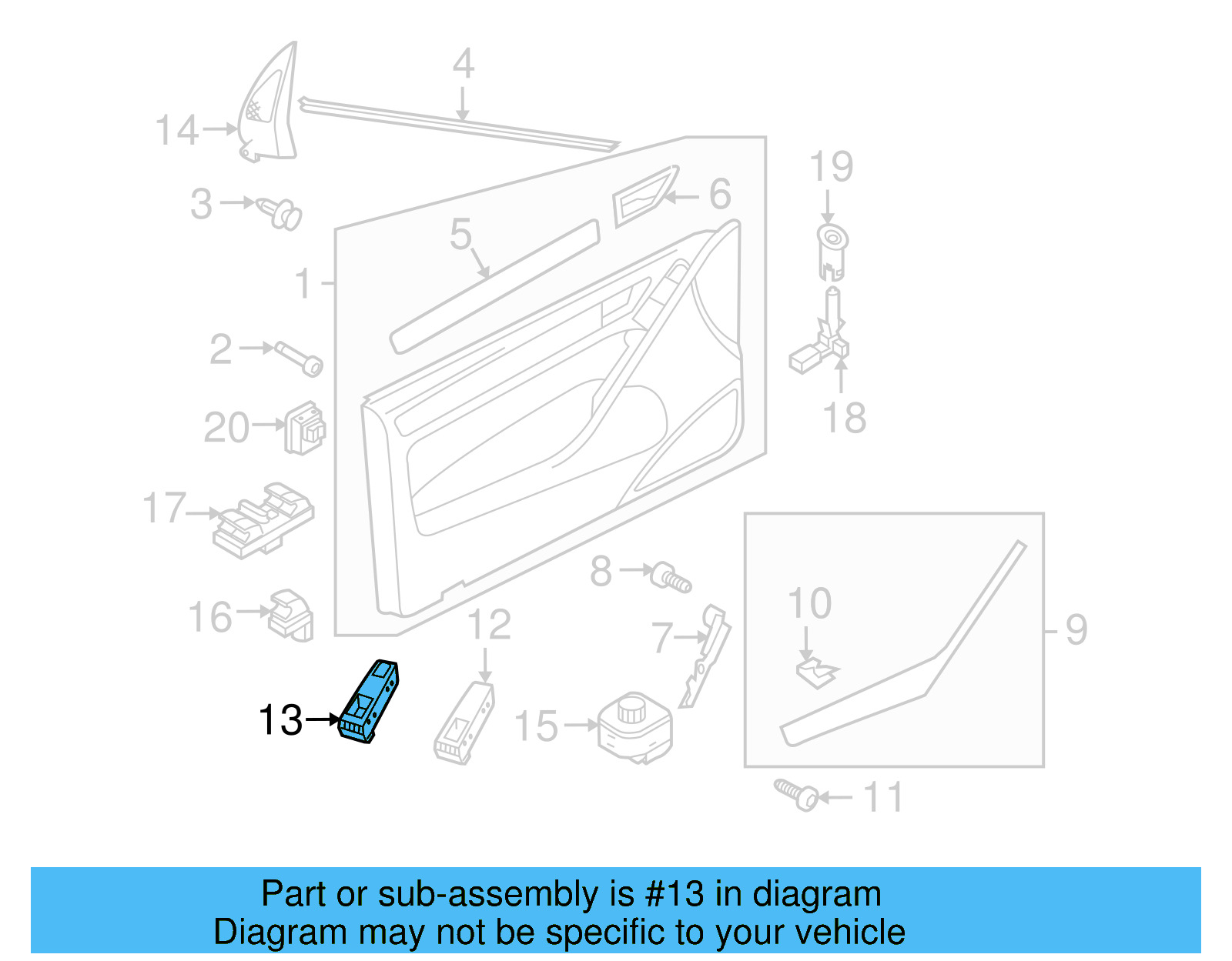Switch Housing 5K0-867-255-A-81U - View 6