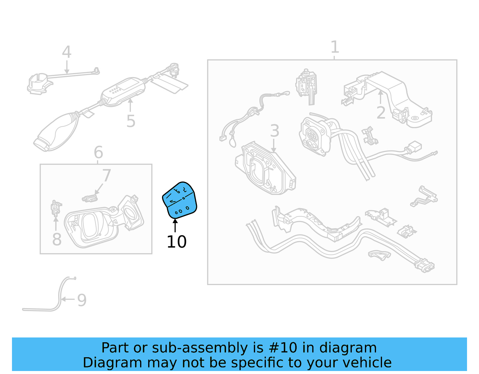 Compartment Door 11K-809-909-GRU - View 5