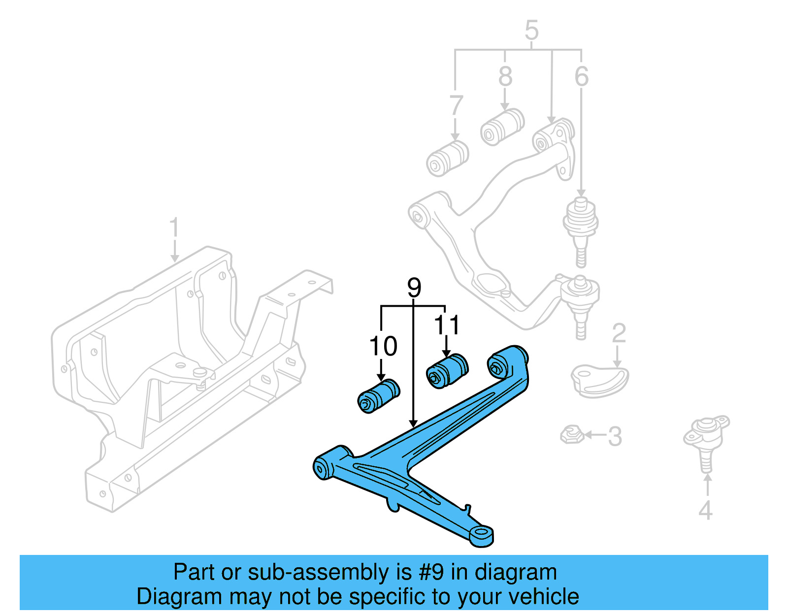 Lower Control Arm 7D0-407-151-A - View 2
