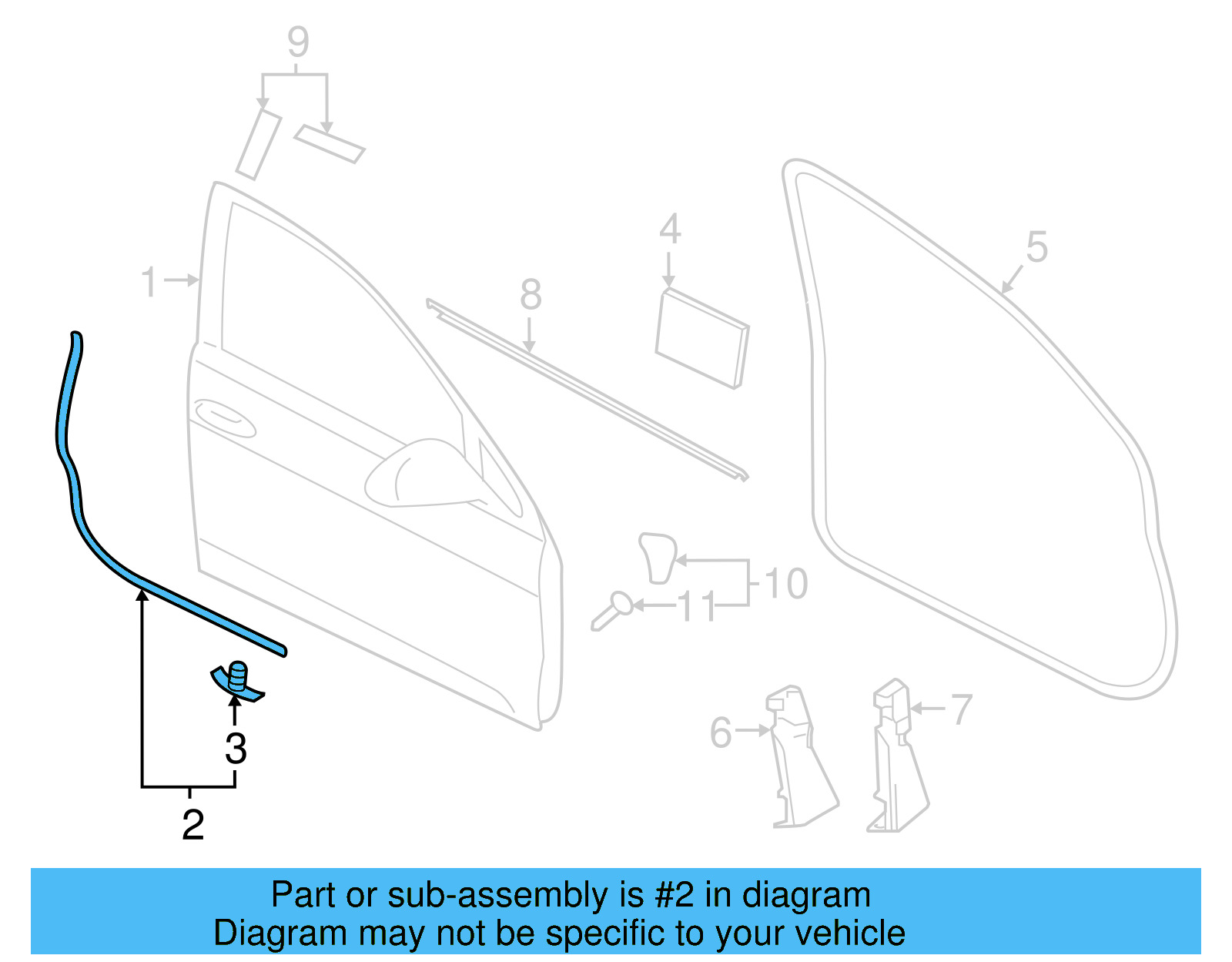 Door Weather 5G4-837-652-B - View 3