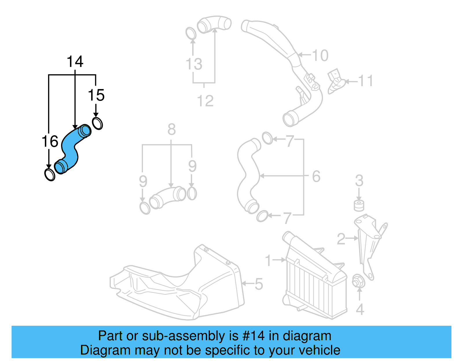 Connector Hose 3B0-145-828-G - View 5