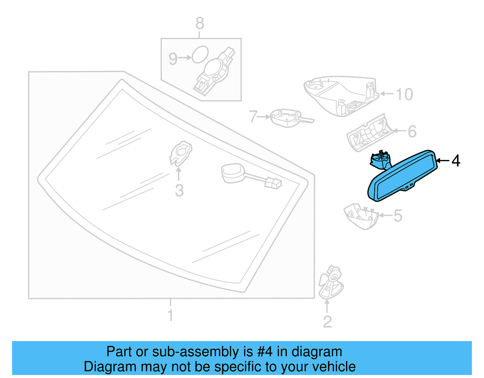 Mirror Inside 7P6-857-511-AD-9B9 - View 6