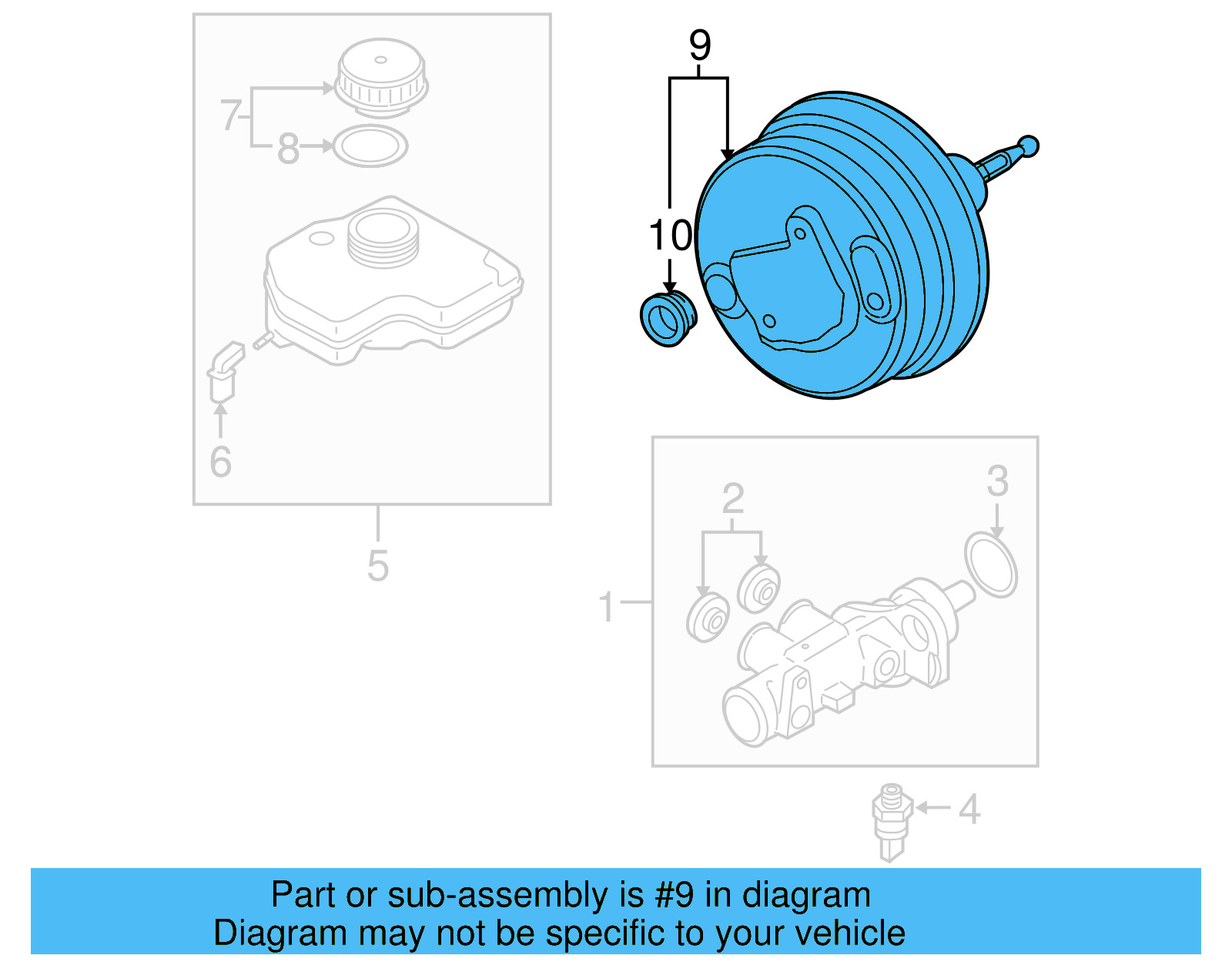 Brake Booster 3D0-612-107-C - View 3