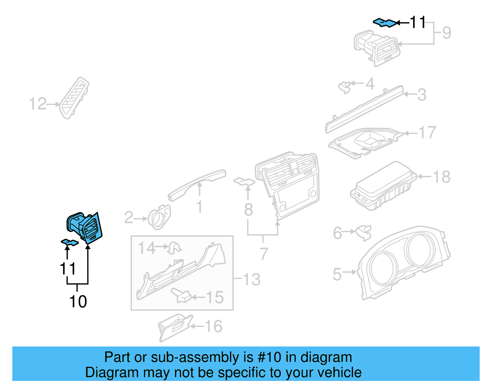 Air Outlet 5GM-819-703-A-EVO - View 6