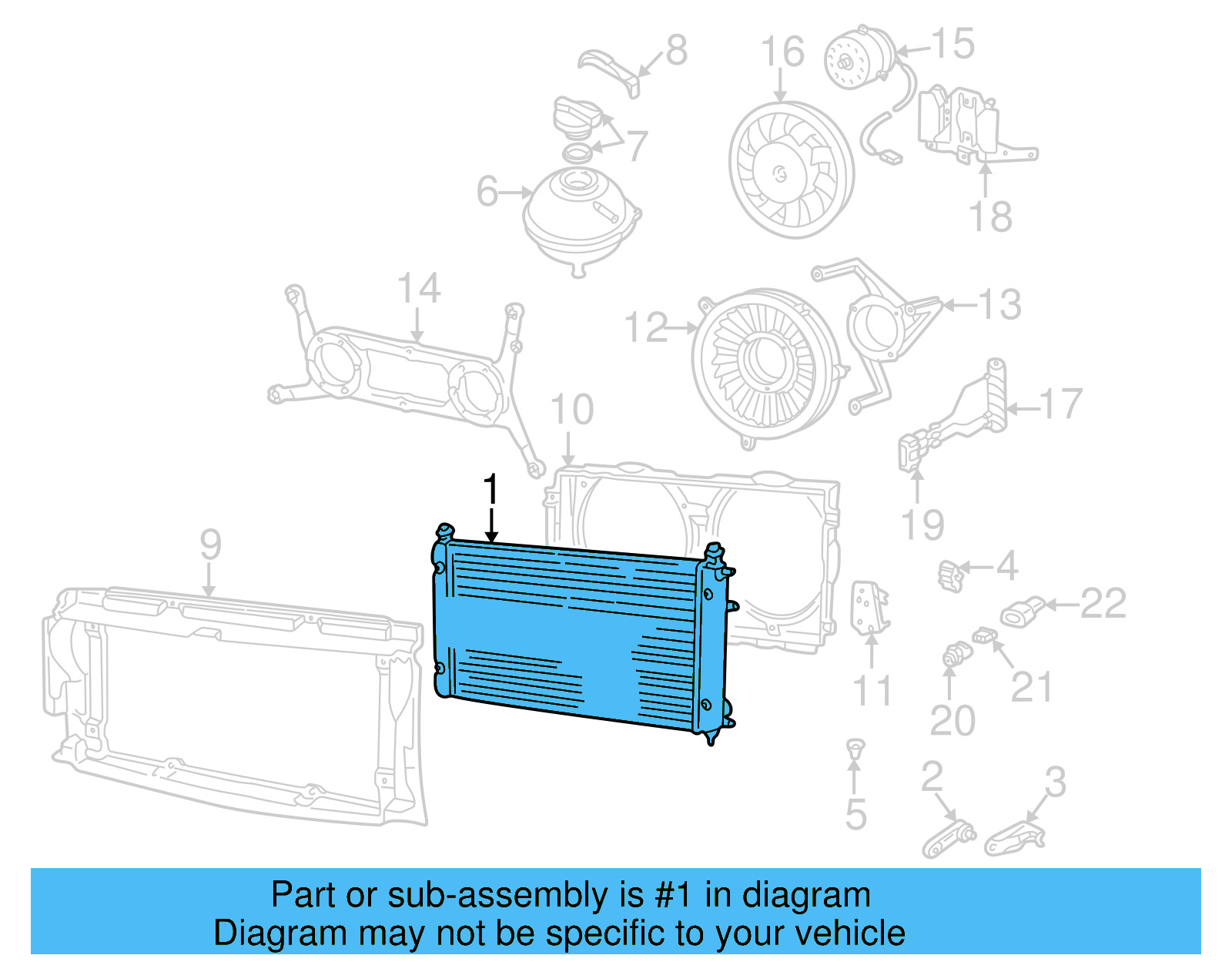 Radiator 701-121-253-K - View 3