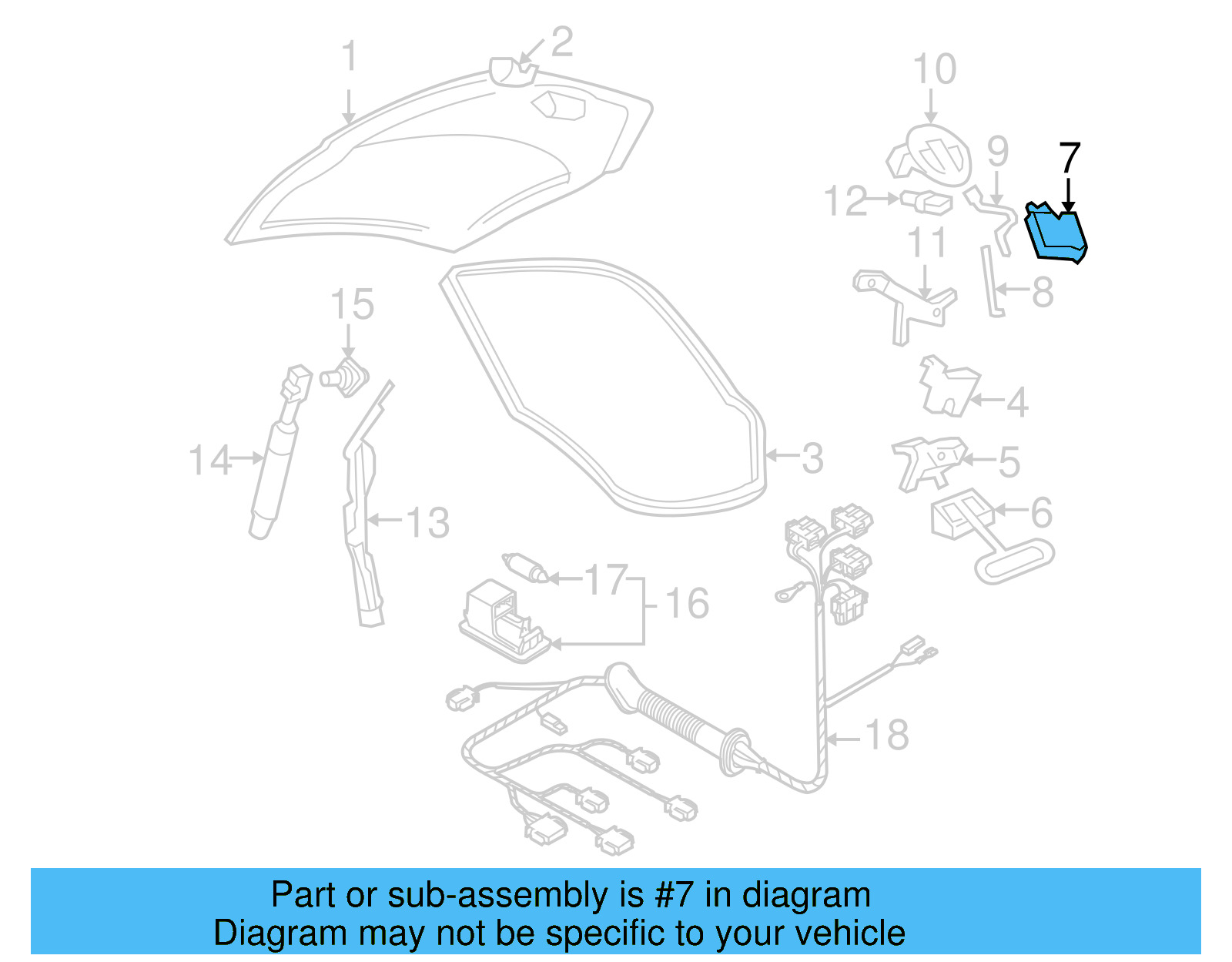 Trunk Lock Actuator Motor 7L6-959-781 - View 7