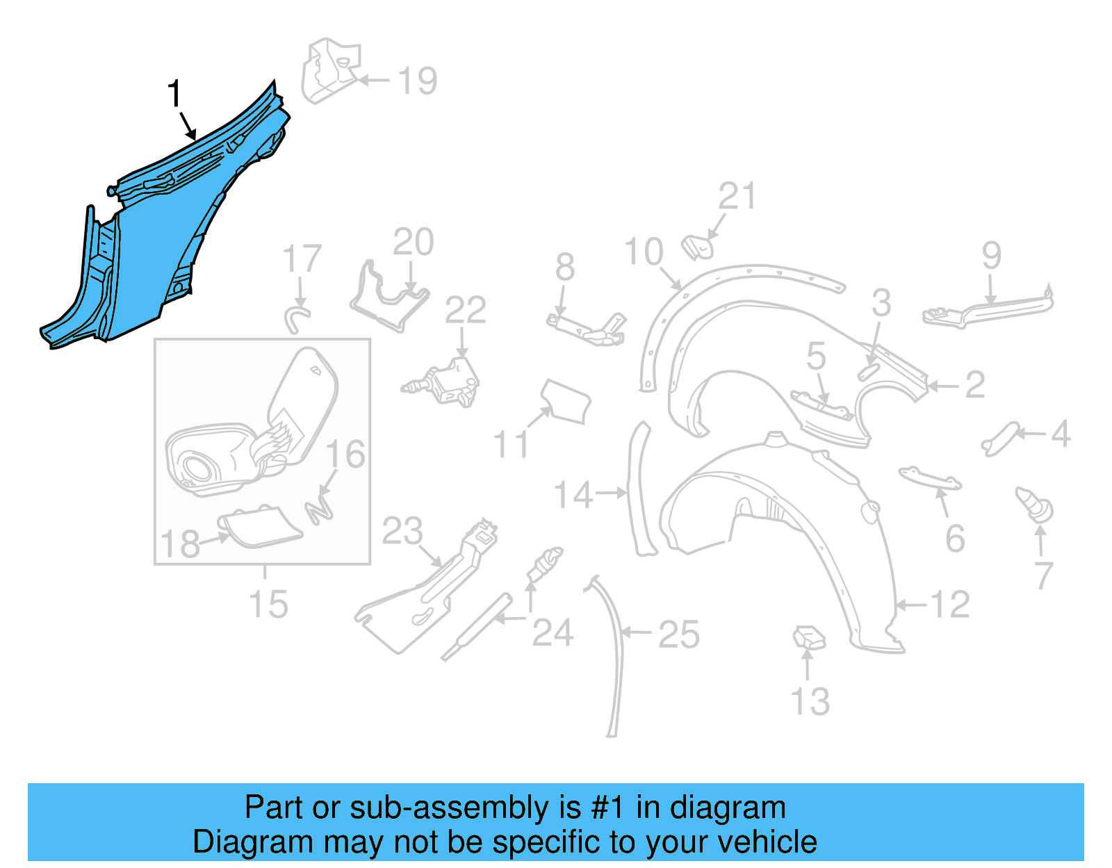 Quarter Panel 1Y0-809-604-C - View 3