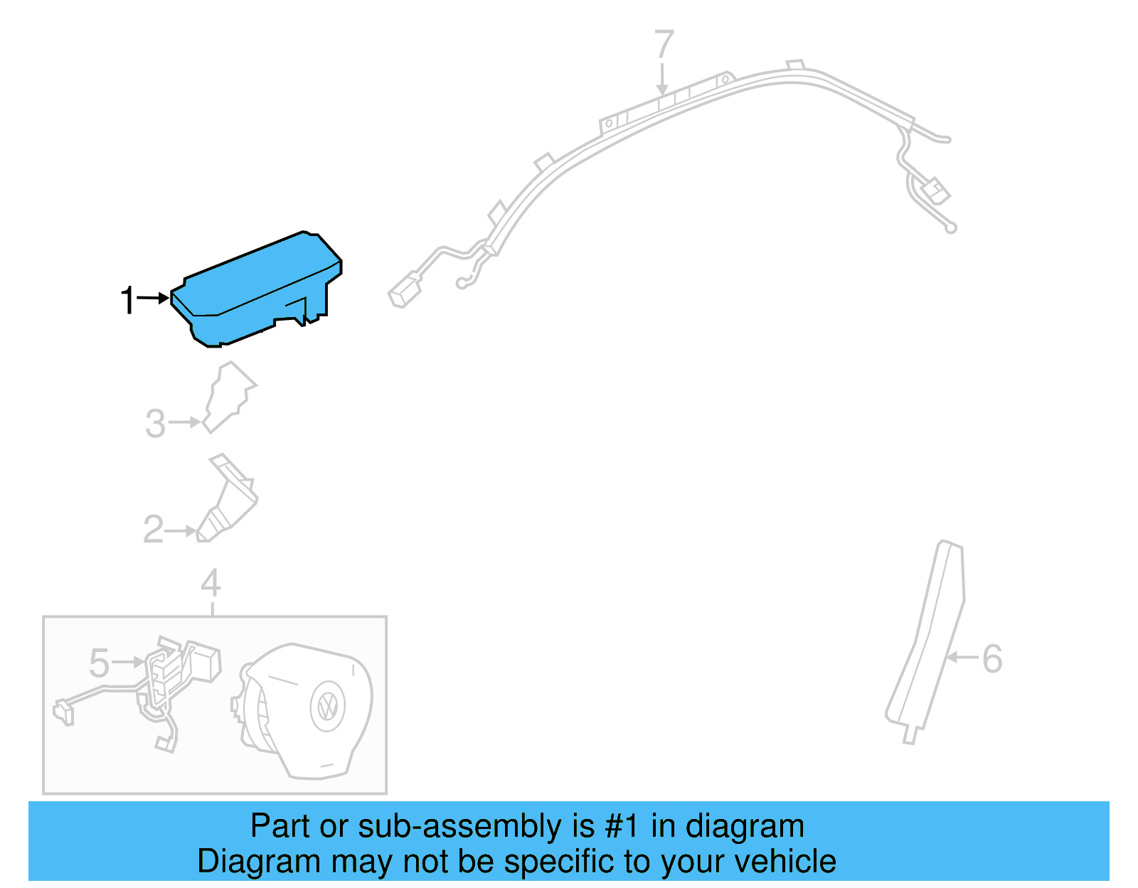 Passenger Inflator Module 5C6-880-204-K - View 5