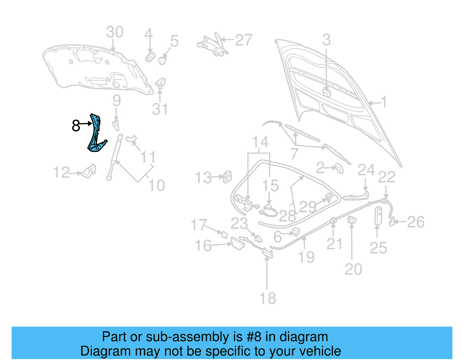 Hinge 3D0-823-301-F - View 2