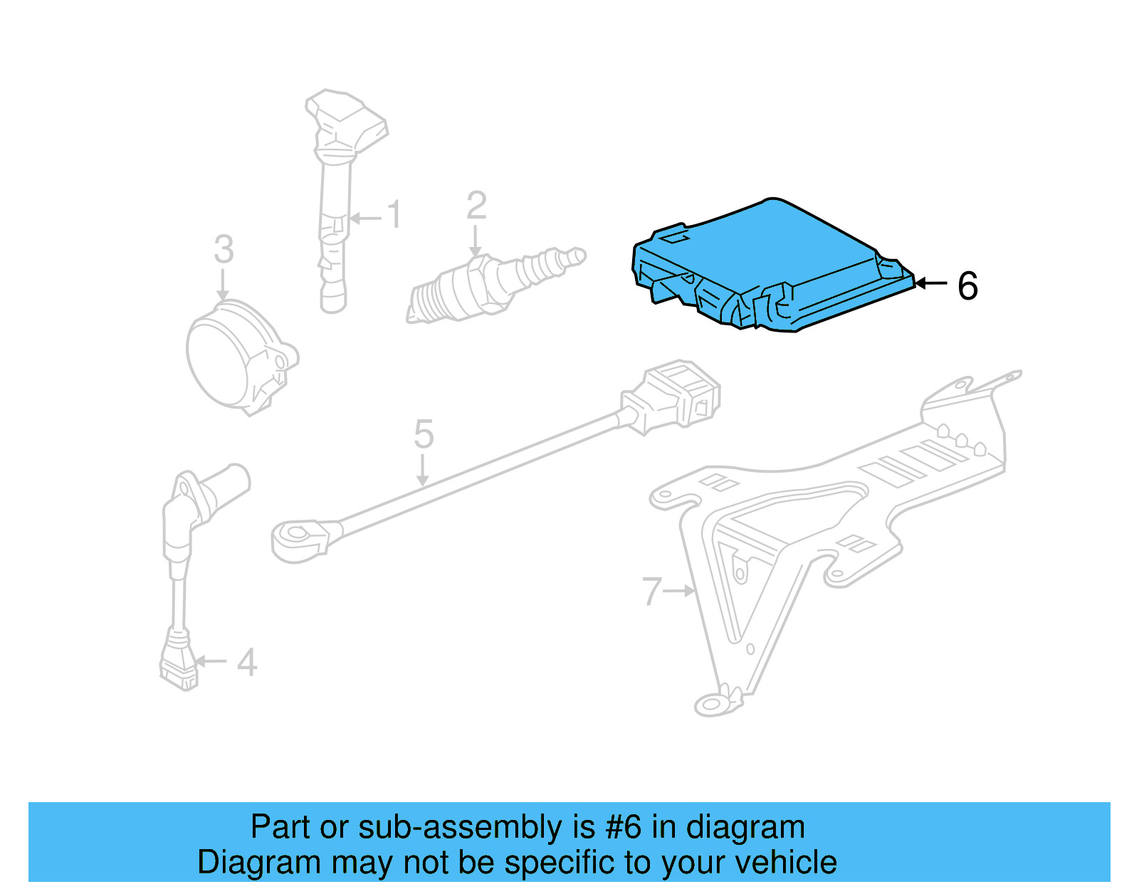 Engine Control Unit 022-906-032-GT - View 3