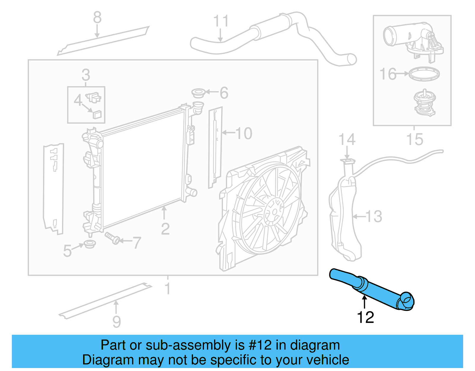 Lower Hose 7B0-121-051-D - View 4