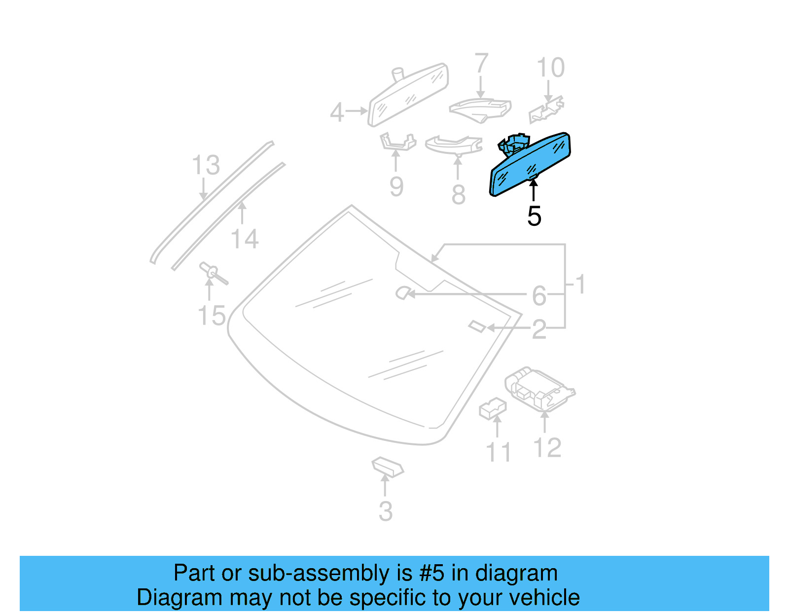 Mirror Inside 3C0-857-511-D-SMA - View 4
