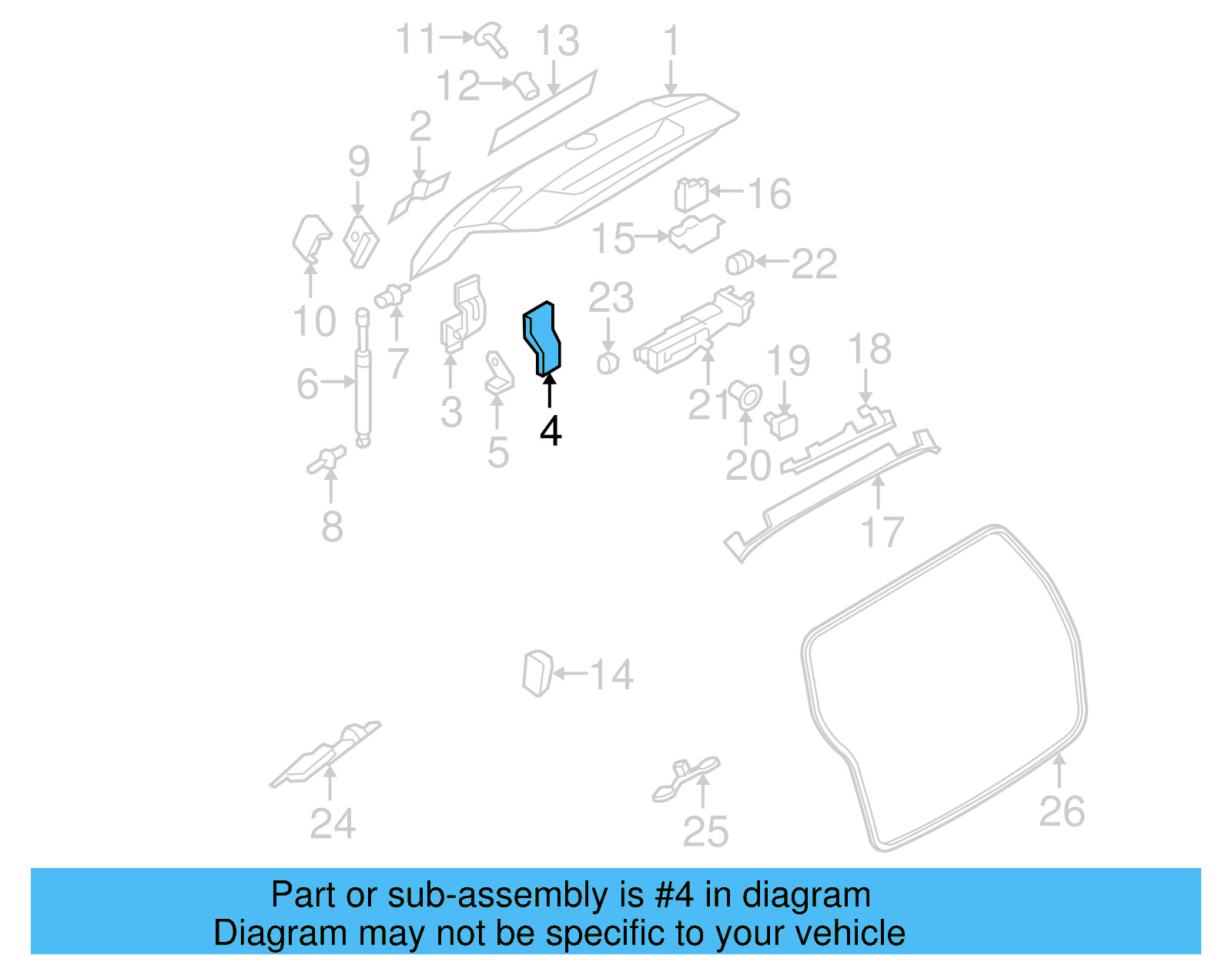 Hinge Cover 3C9-827-351-B-9B9 - View 4