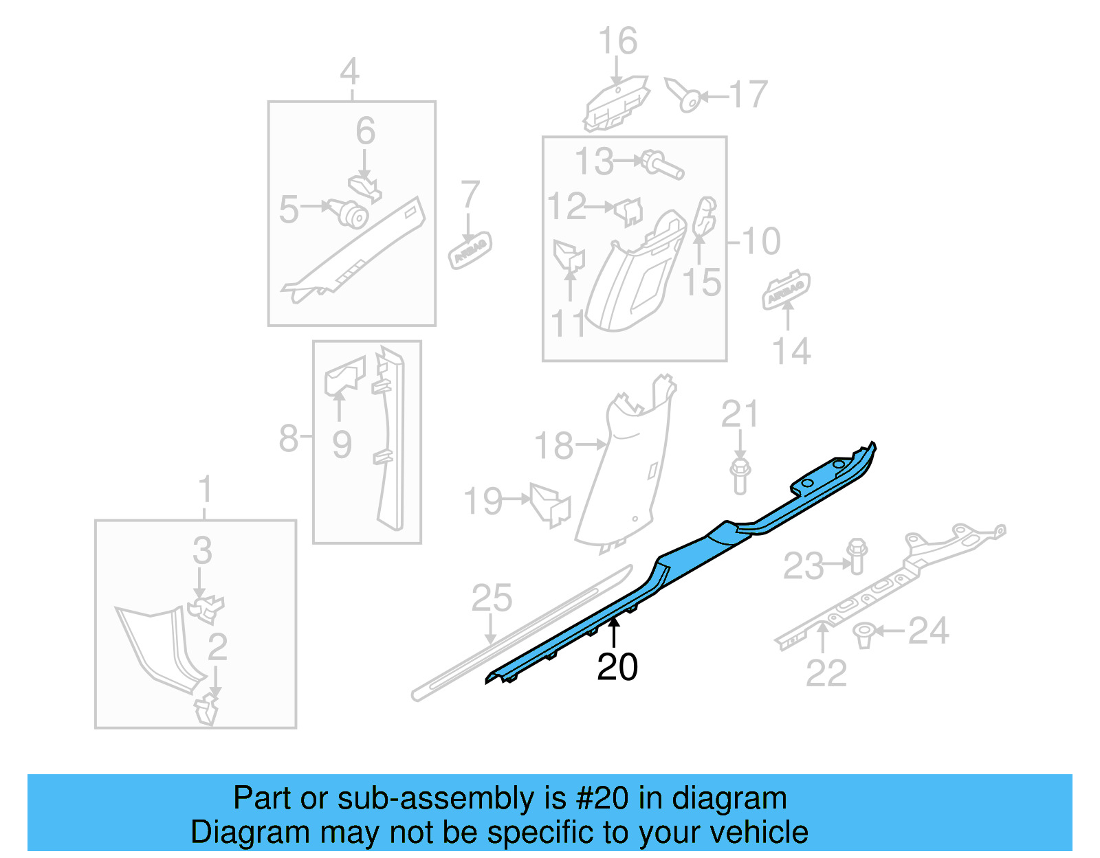 Scuff Plate 3C0-853-369-B-9B9 - View 11
