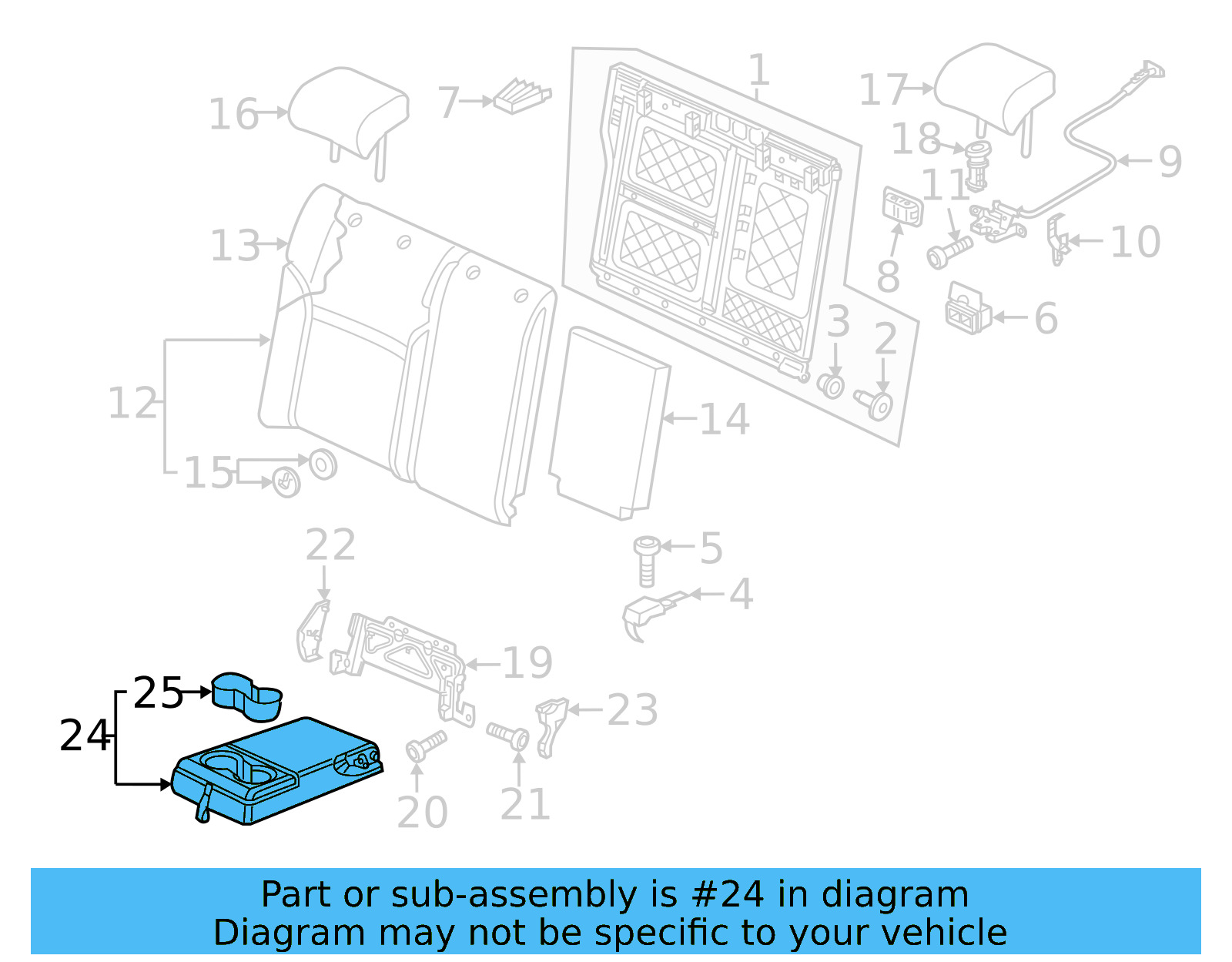 Armrest Assembly 561-885-875-AJ-BO5 - View 4