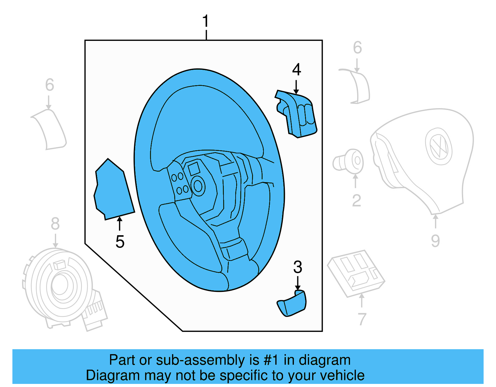 Steering Wheel 1K0-419-091-EP-1QB - View 13