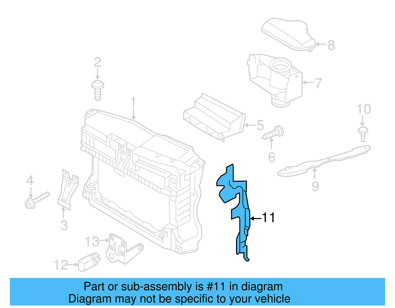 Air Baffle 5K0-121-284-E - View 6