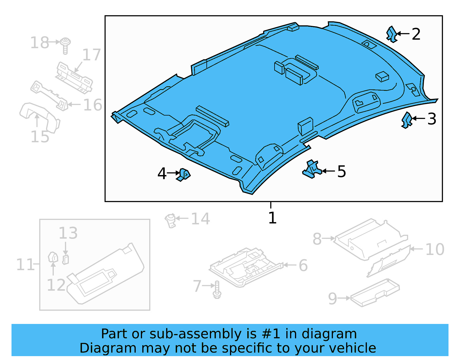 Headliner 3G8-867-501-C-BR2 - View 2