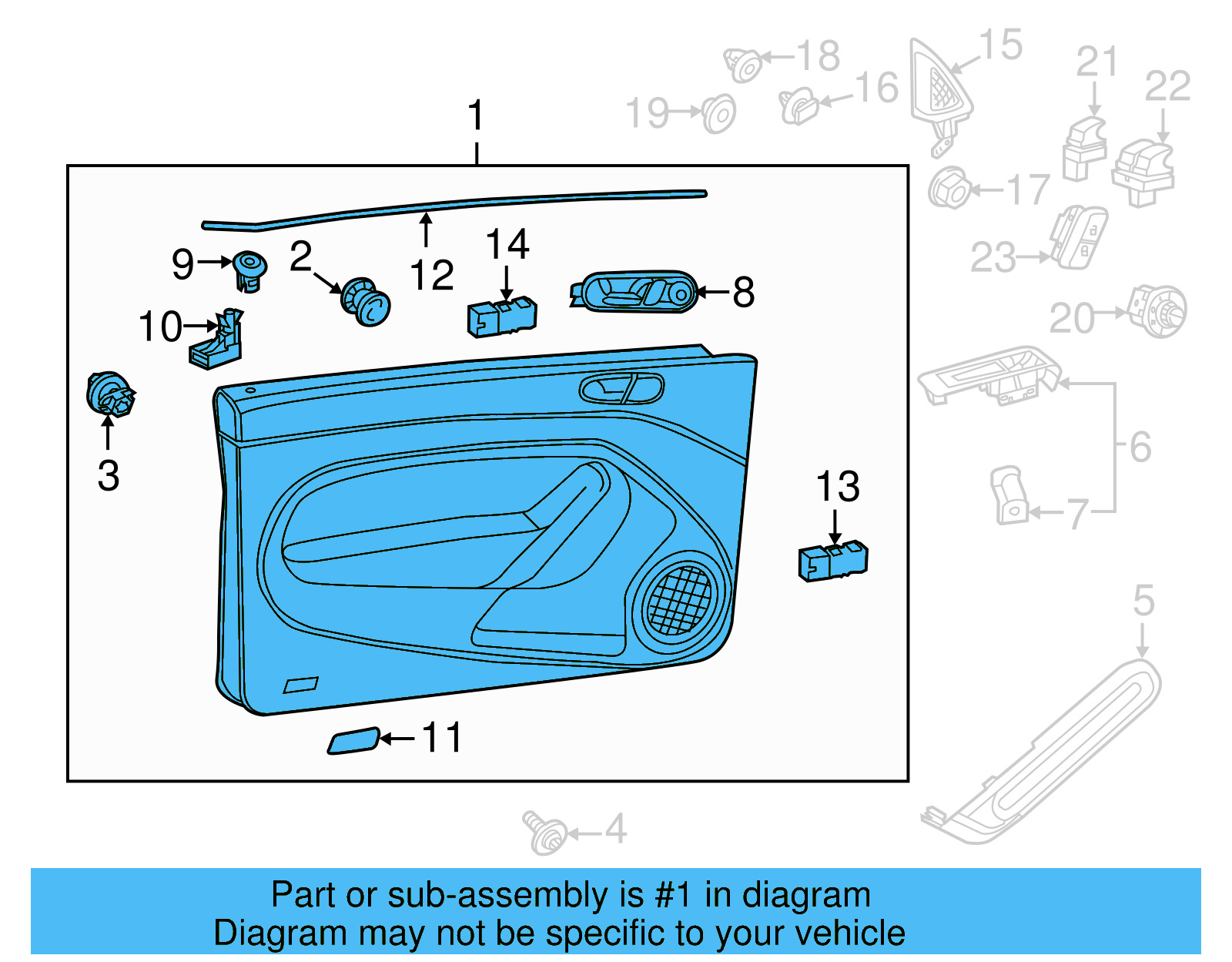 Door Trim Panel 5C1-867-011-GN-LYF