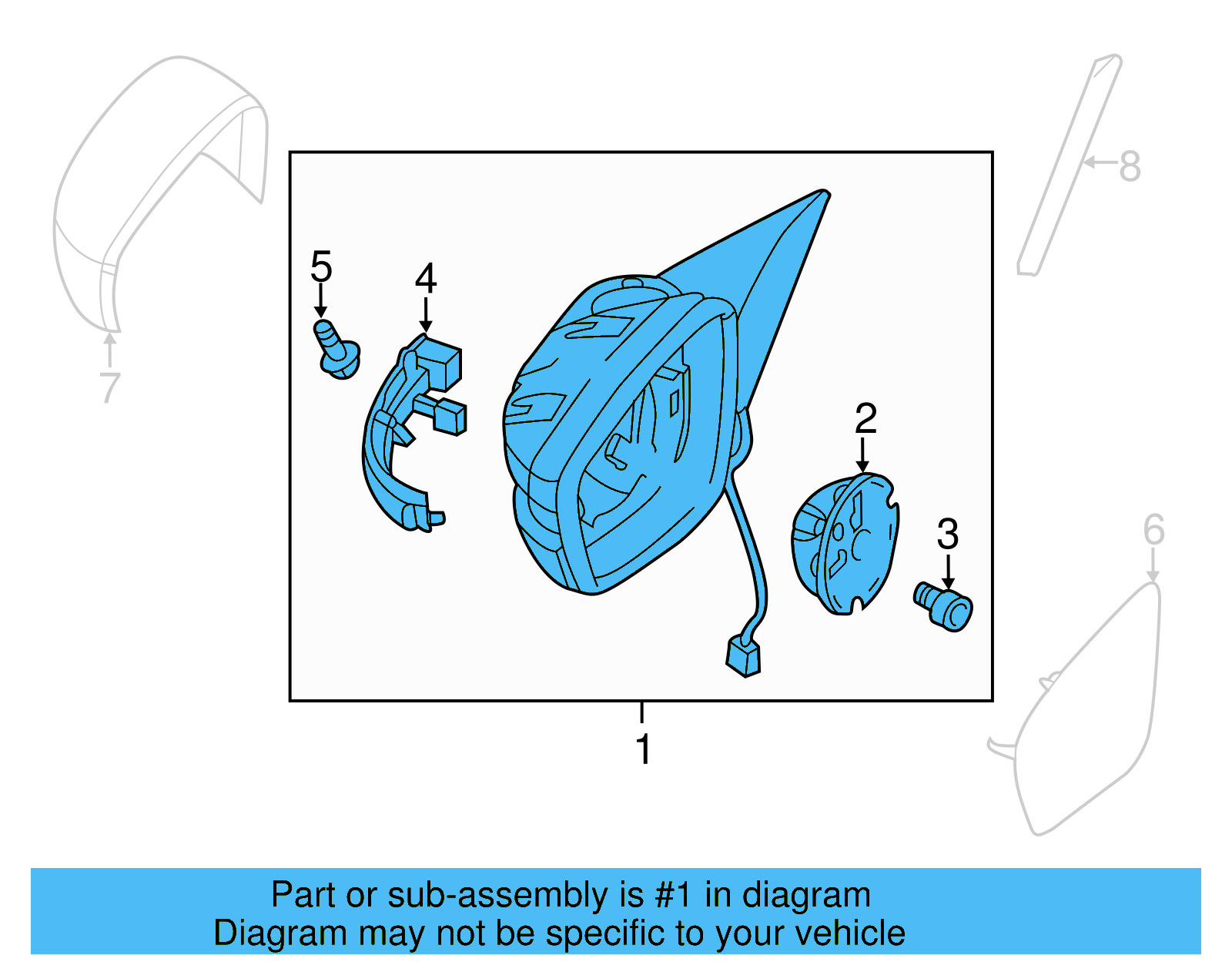 Mirror Housing 5C1-857-507-AB-9B9