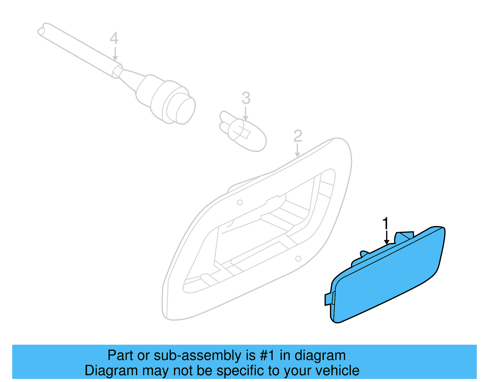 Side Marker Lamp 1K5-945-072-B - View 3