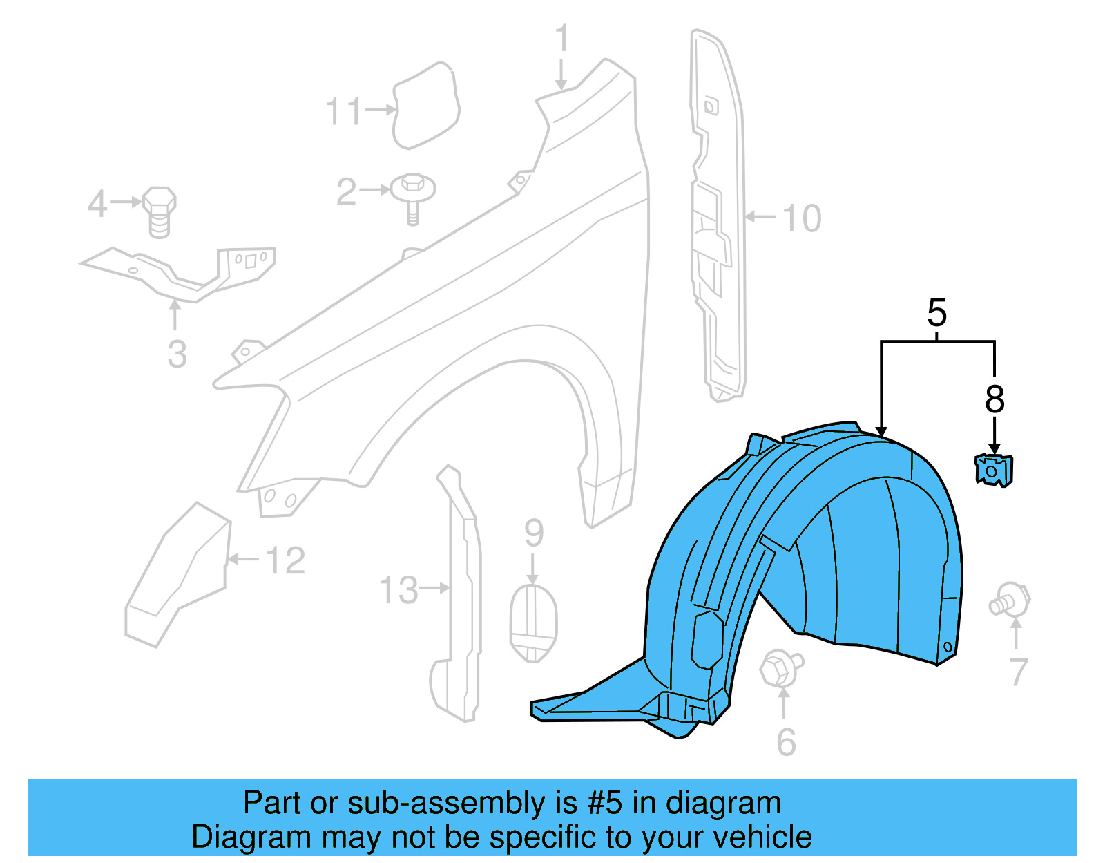 Fender Liner 5C6-805-911-R - View 5